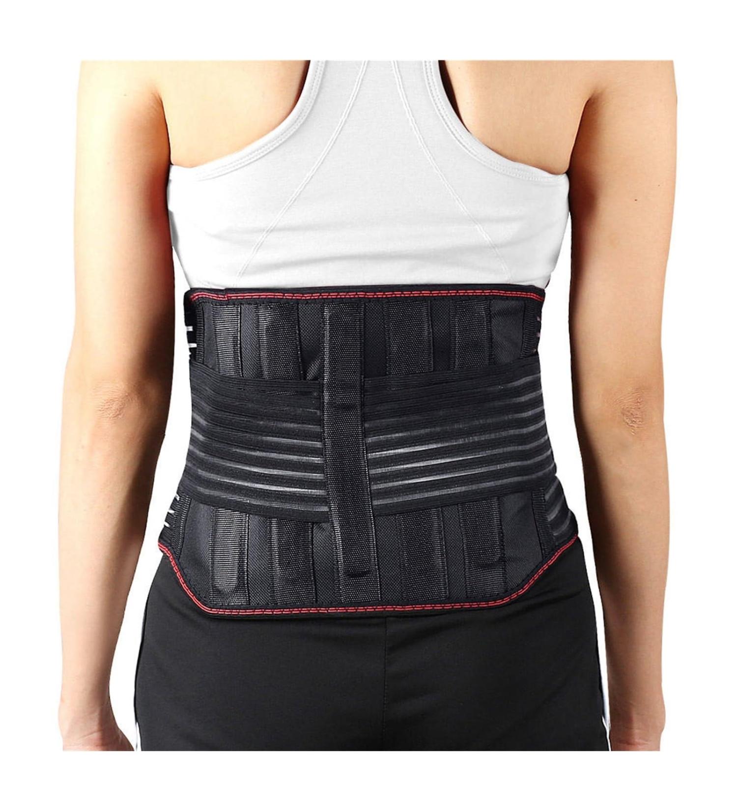 Removable Lumbar Support Belt - Self-Warming Magnetic Therapy for Men & Women XL Black - Thermal Decompression Waist Coach for Seniors - Buy Online on GoSupps.com