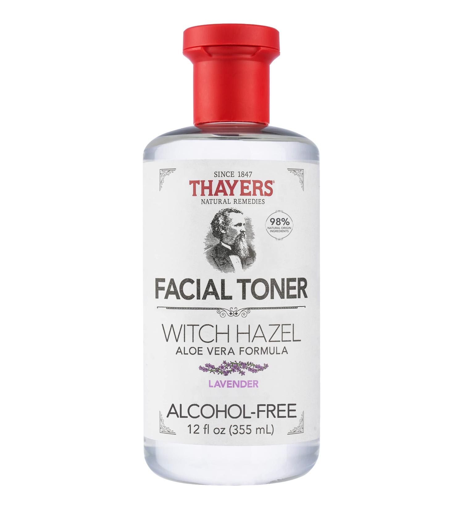 THAYERS Alcohol-Free Lavender Witch Hazel Toner - 12 oz with Aloe Vera | Soothing Facial Treatment - Buy Online on GoSupps.com