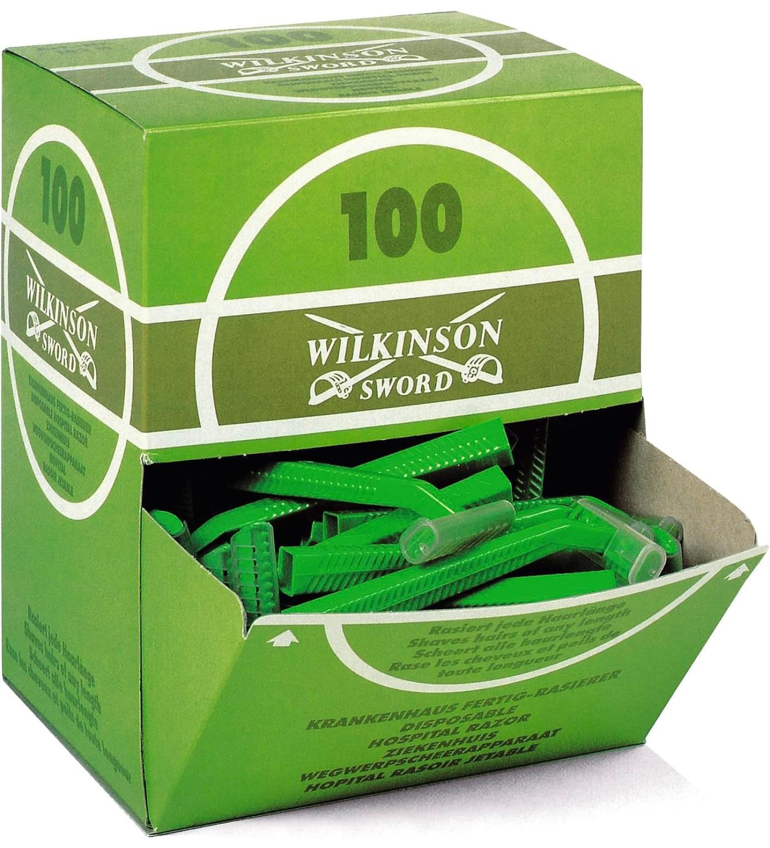 Wilkinson Sword Disposable Razor - Hospital Grade with Retractable Function | Single Edge Green Razor in Dispenser Box - Buy Online on GoSupps.com