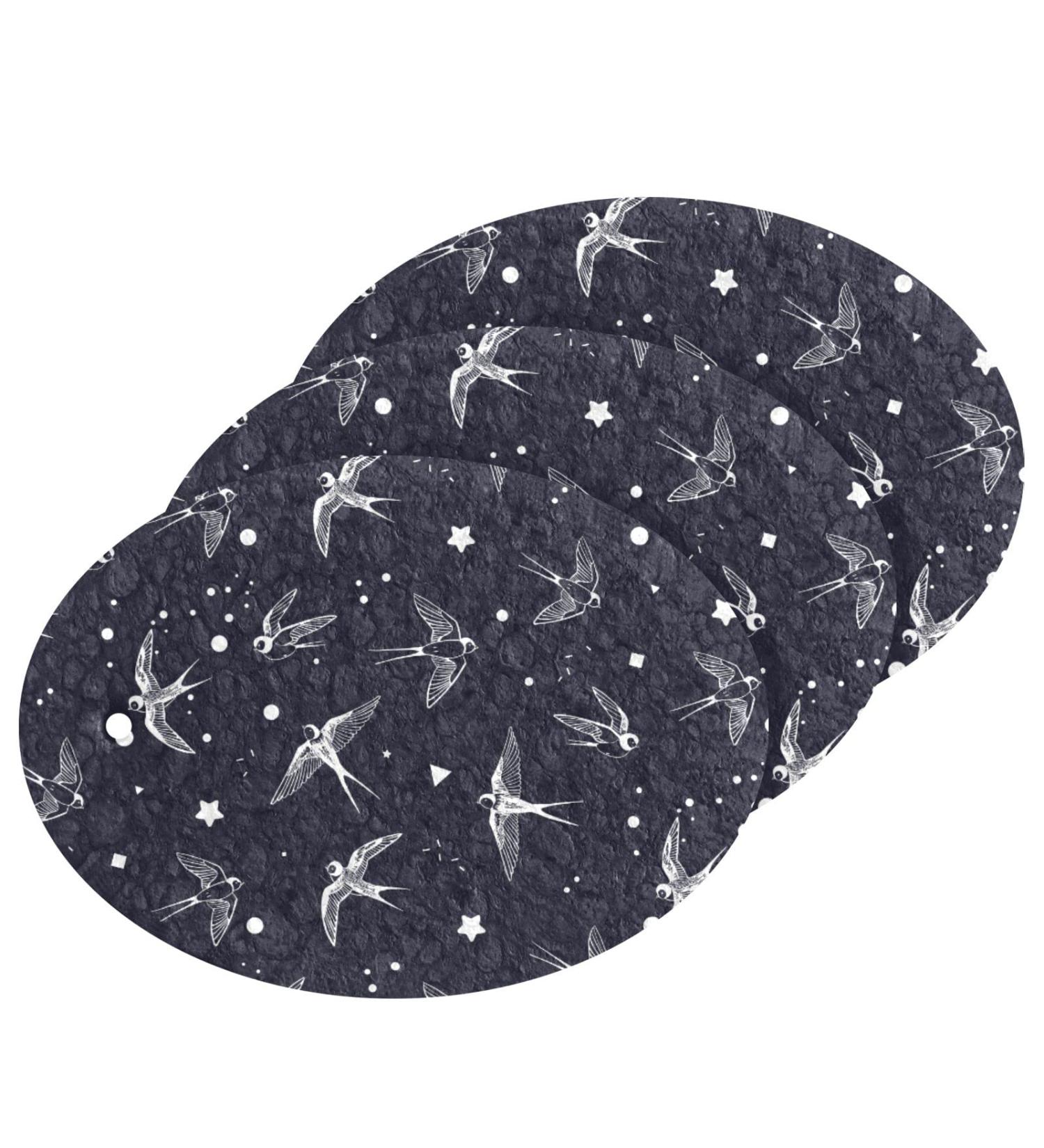 3-Pack Cleaning Kitchen Sponges Oval Swallow Black Kitchen Cellulose Dishwashing Wood Pulp Cotton - Buy Online on GoSupps.com