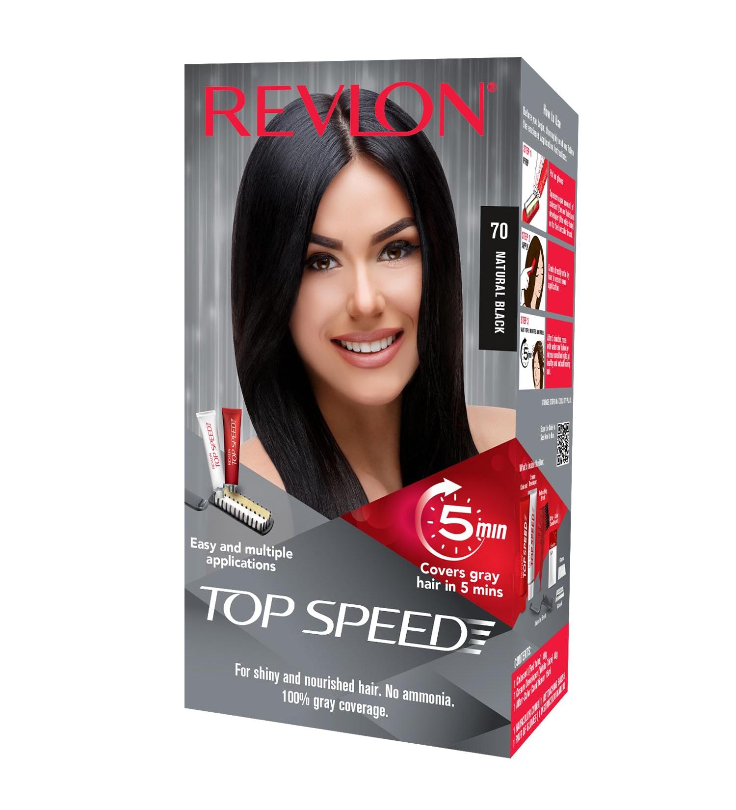 Revlon Top Speed Hair Color Woman Natural Black 70 - Buy Online on GoSupps.com