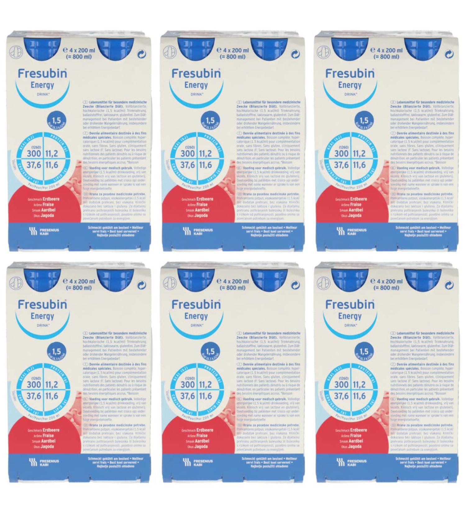 Fresenius Kabi Energy Drink Strawberry - 24 Pack | International Shipping | 200 ml EasyDrinks - Buy Online on GoSupps.com