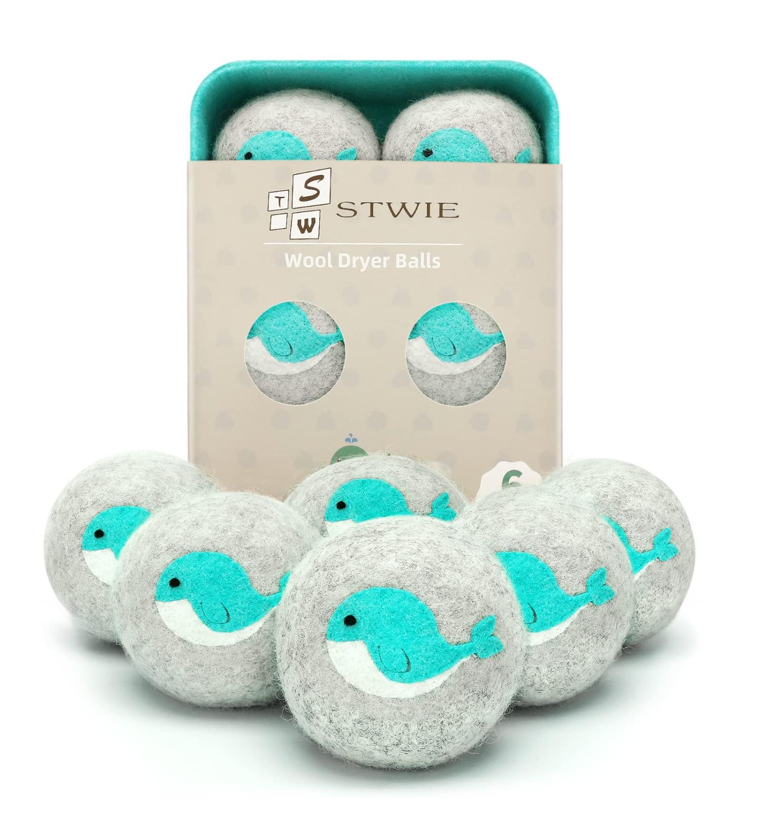 Organic Wool Dryer Balls - New Dolphin Design | Reusable Laundry Felt Balls with Crafting Box | Reduce Drying Time & Wrinkles - Style-3 - Buy Online on GoSupps.com
