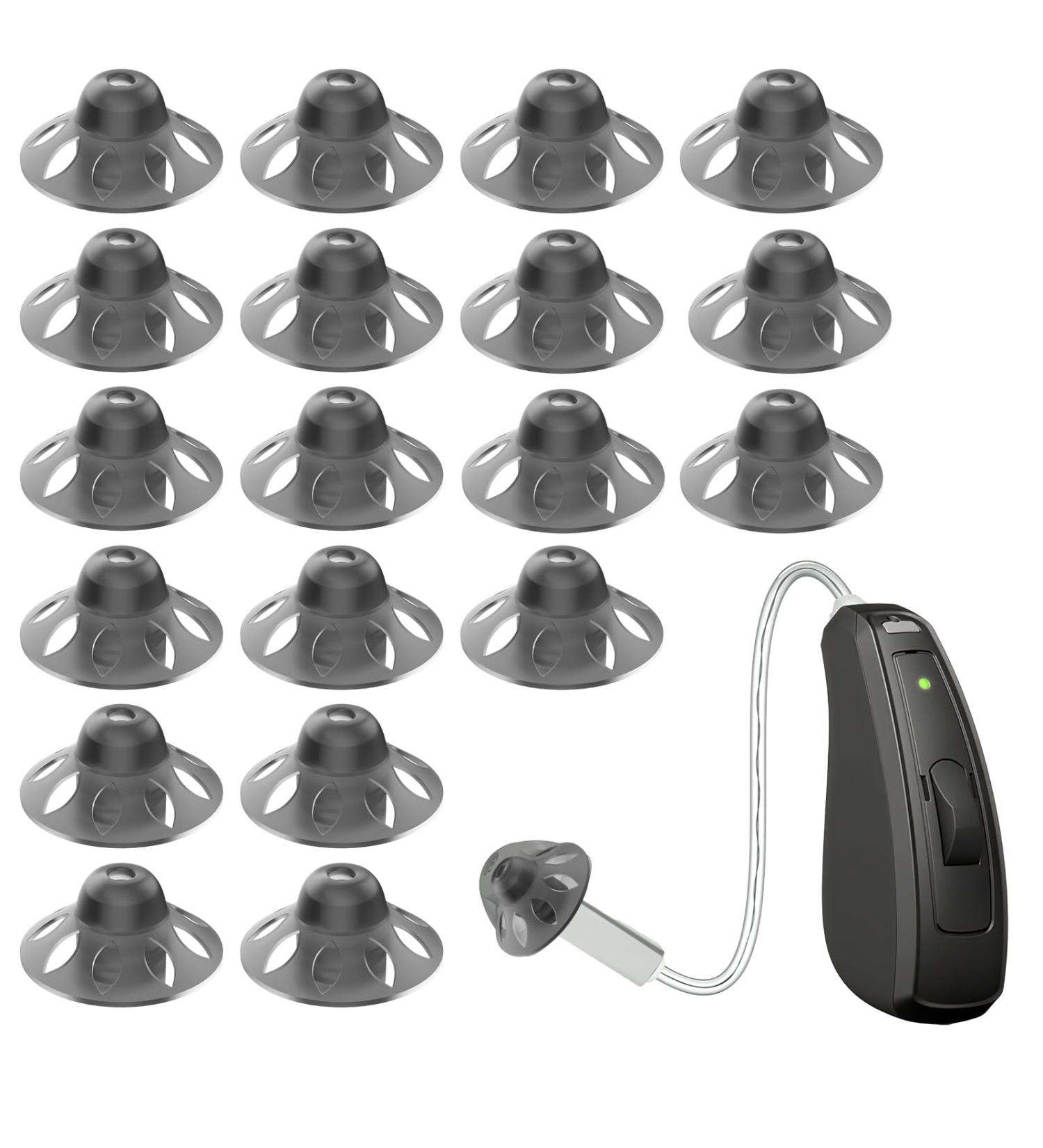 Hearing Aid Domes 20Pcs - Open Domes Earplugs Set for Moderate Hearing Loss (L) - Buy Online on GoSupps.com