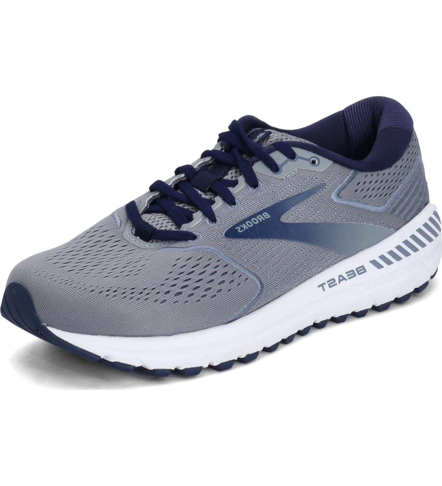 Brooks Men's Beast '20 Running Shoe 10.5 Blue/Grey/Peacoat - Supportive & Stylish - Buy Online on GoSupps.com