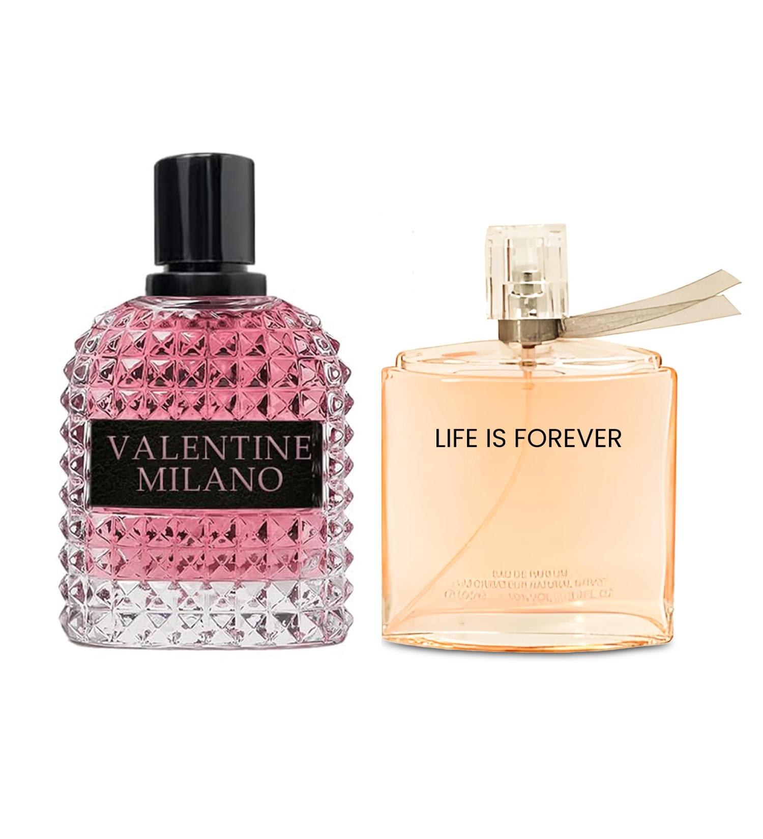 Women's Perfume Combo Set Milano Women&Life is Forever Floral Fruity Fragrance Eau De Parfum Elegant 100ml Bottle Natural Spray Each for Daily Used Milano&Life is Forever - Buy Online on GoSupps.com