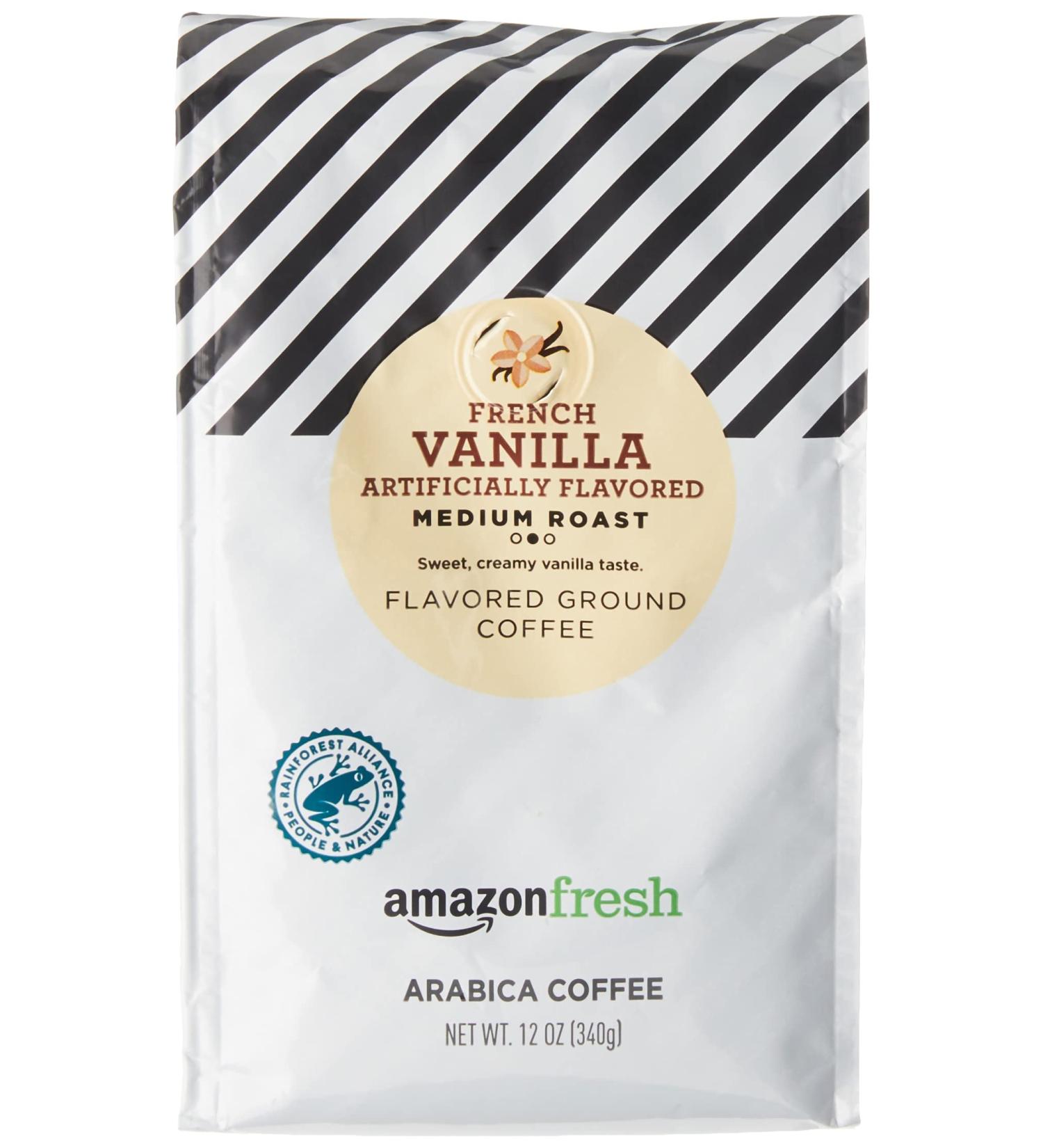 AmazonFresh French Vanilla Flavored Coffee 12 oz - Medium Roast Ground - Buy Online on GoSupps.com