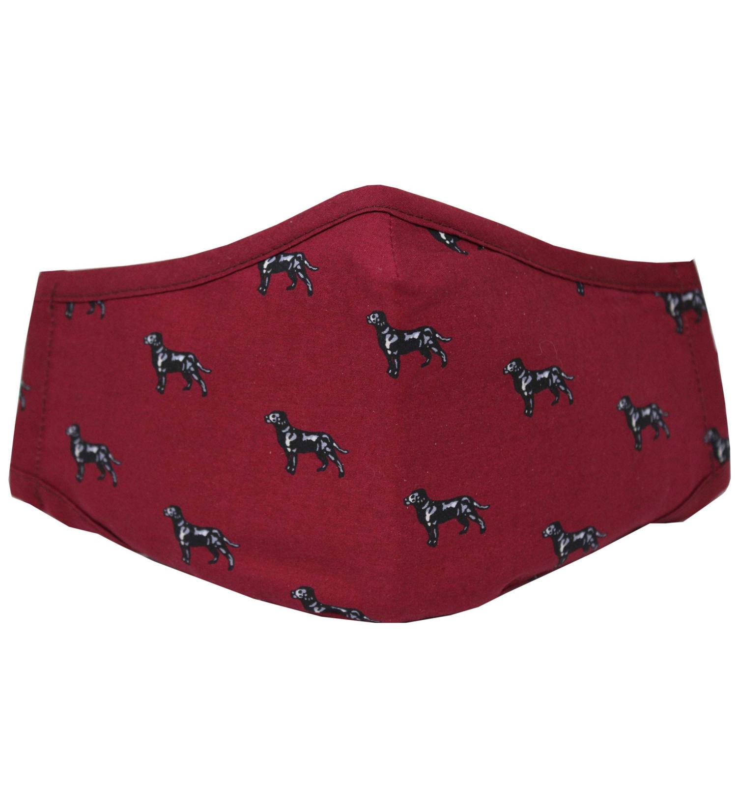 100% Cotton Face Mask with Black Labrador Design - Washable & Reusable | Eco-Friendly & Comfortable - Buy Online on GoSupps.com