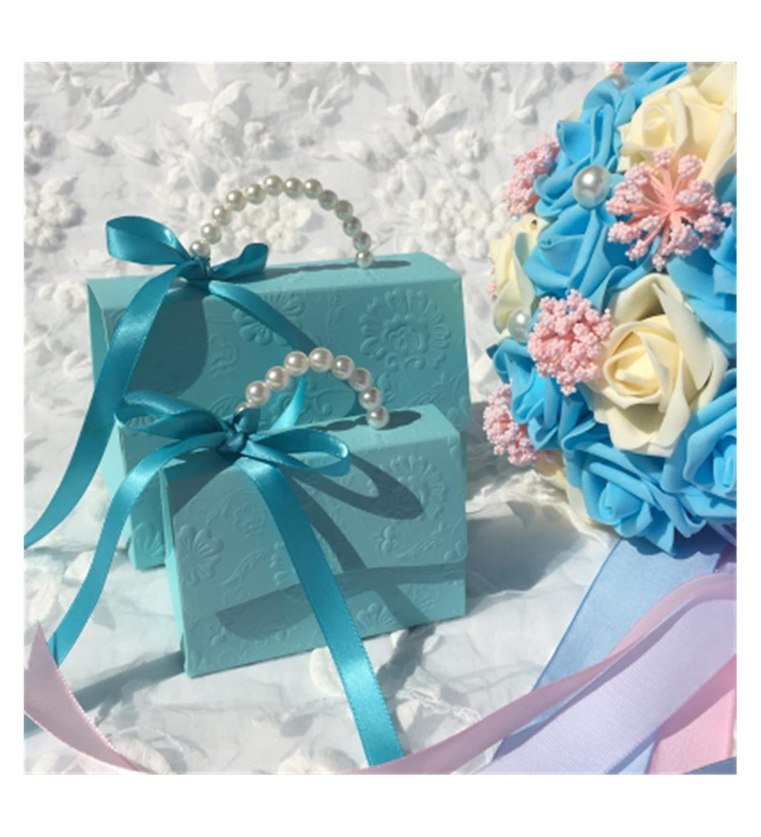 Candy Box Portable Party Wedding Candy Box Bag DIY Creative Candy Box Romantic Marriage (20 Pieces) (Color : Red Size : M) (Color : Blue Size : M) - Buy Online on GoSupps.com