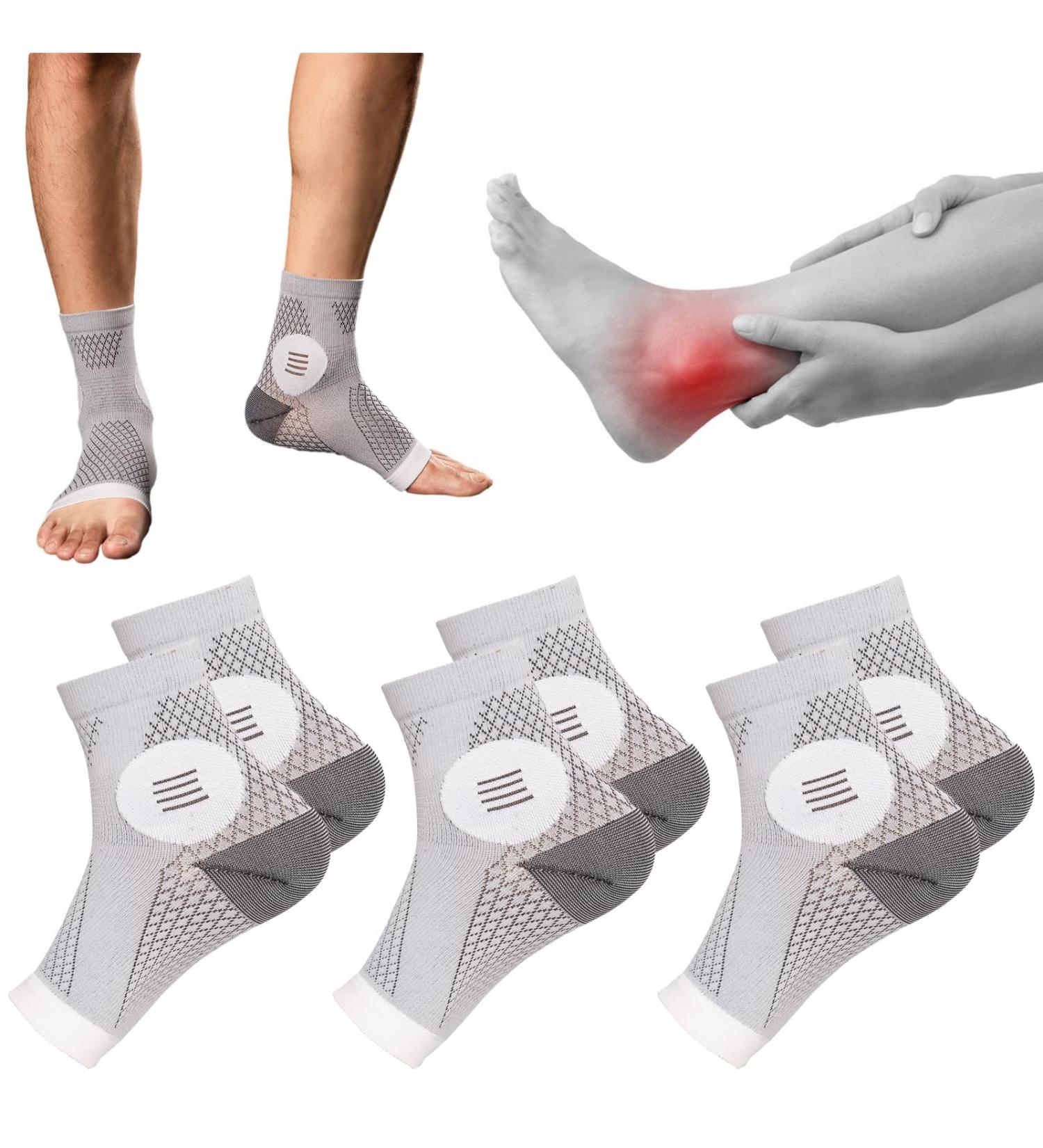Buy Neuropathy Socks | Pain Relief & Support Ankle Sleeves for Men & Women | Comprex XL White Foot Sleeves for Swelling - Buy Online on GoSupps.com