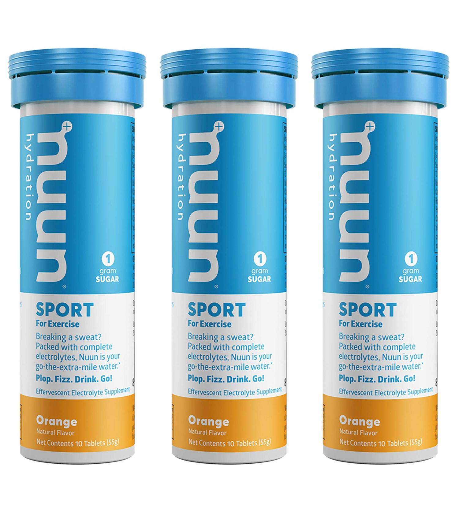 Nuun Sport Orange Electrolyte Drink Tablets - Hydration Solution (3 Tubes of 10 Tabs) | Buy Online Worldwide - Buy Online on GoSupps.com