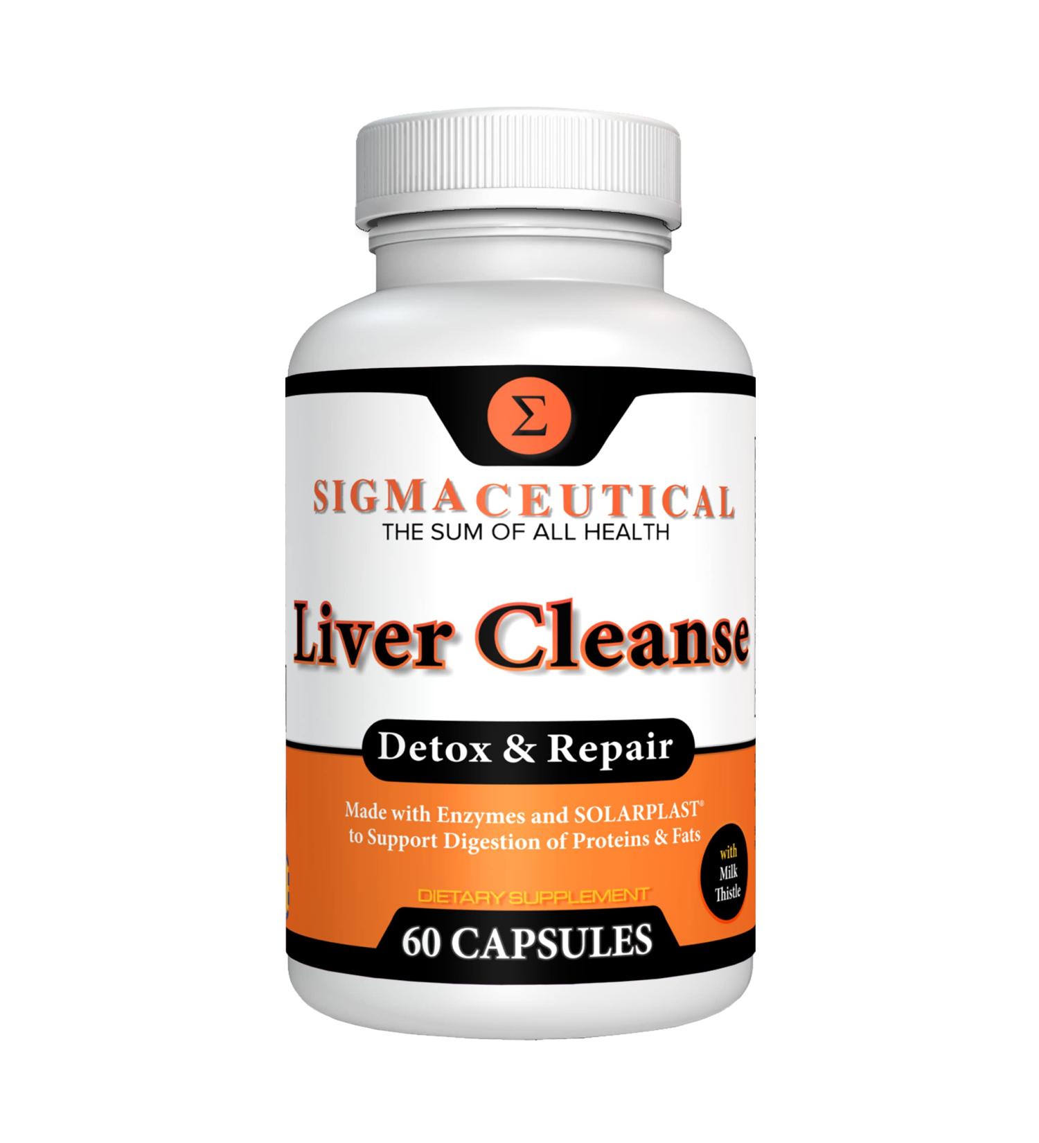 Herbal Liver Cleanse Detox Supplement with Solarplast Artichoke, Dandelion Root & Milk Thistle - 60 Capsules - Buy Online on GoSupps.com