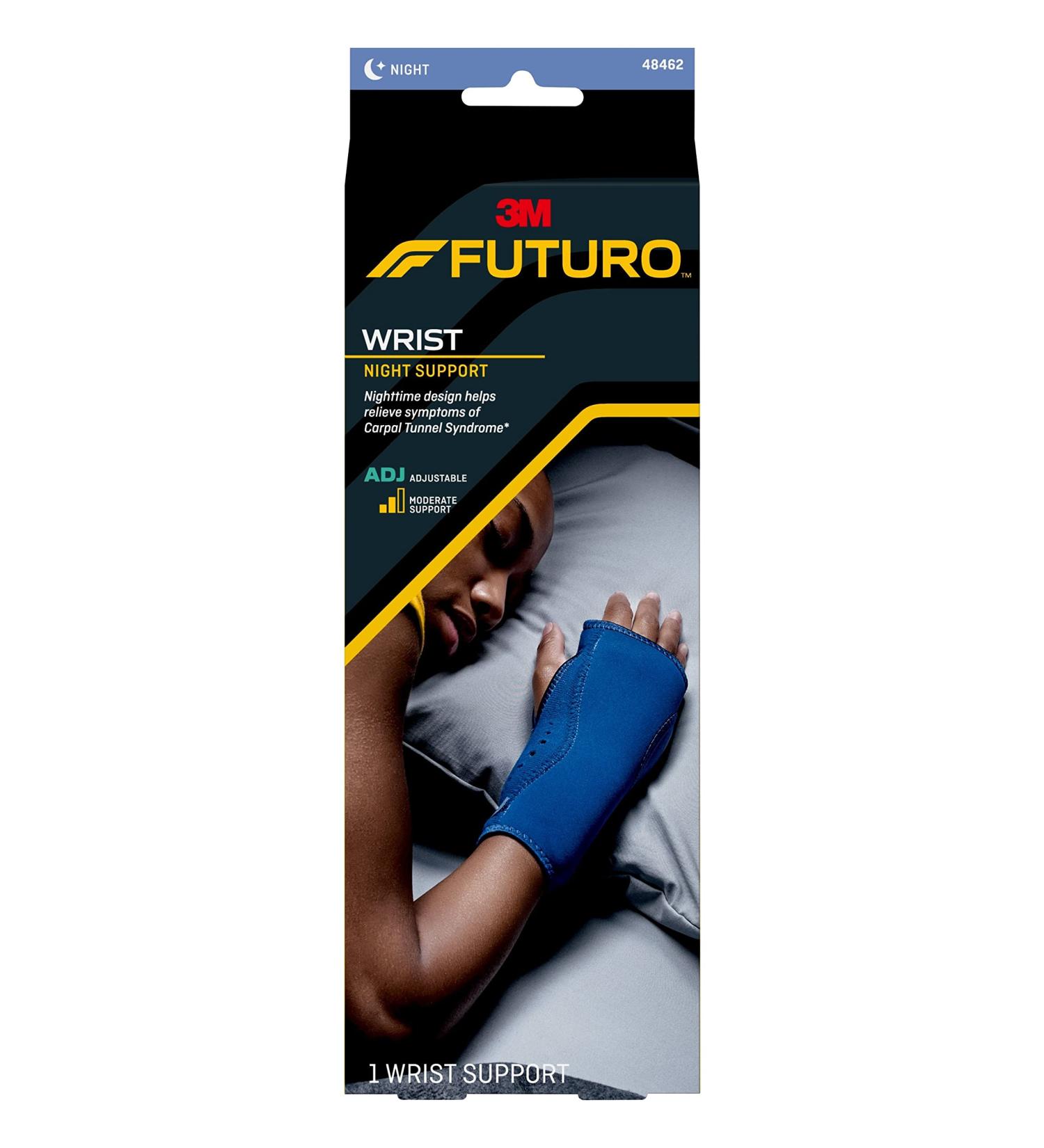 Futuro Night Wrist Support - Nighttime Relief for Carpal Tunnel Symptoms - Breathable, One Size - Buy Online on GoSupps.com