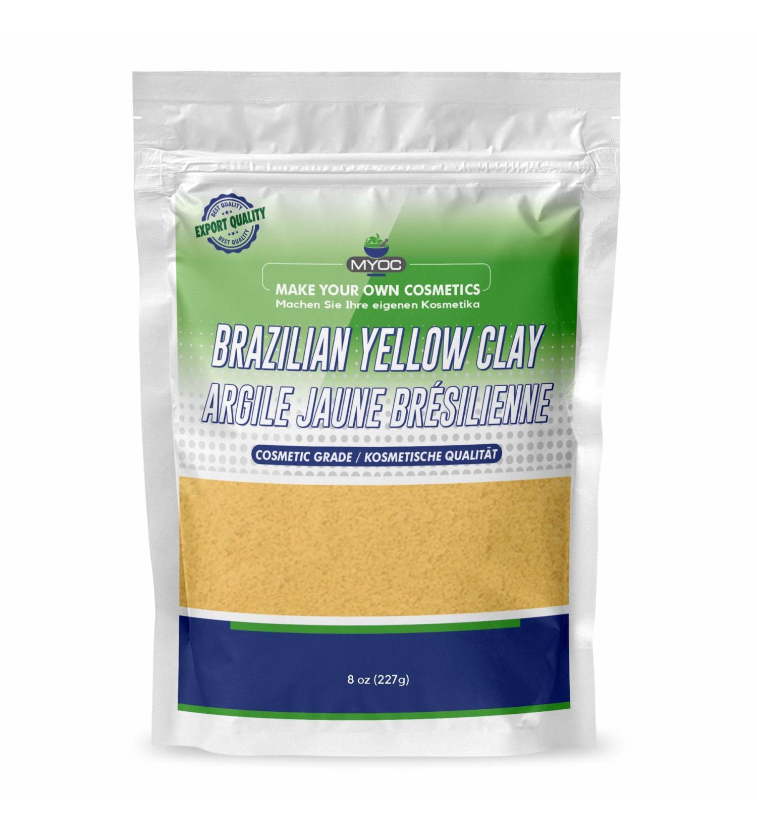 Myoc Brazilian yellow clay clay natural cosmetic grade clay clay for facial masks soaps body packs and DIY skin care 227 g