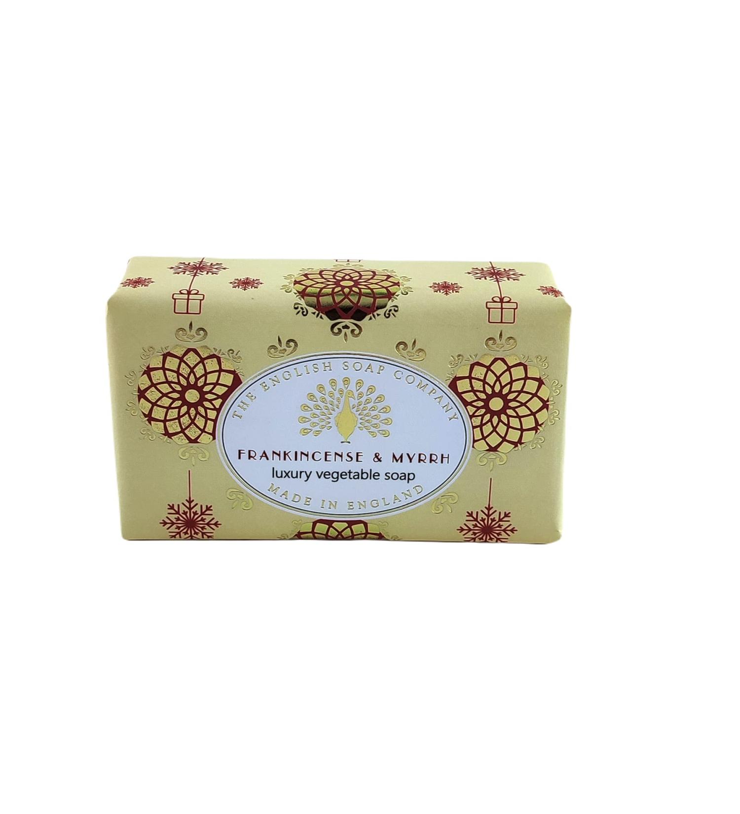 The English Soap Company Frankincense and Myrrh Christmas Soap 190 g - Buy Online on GoSupps.com