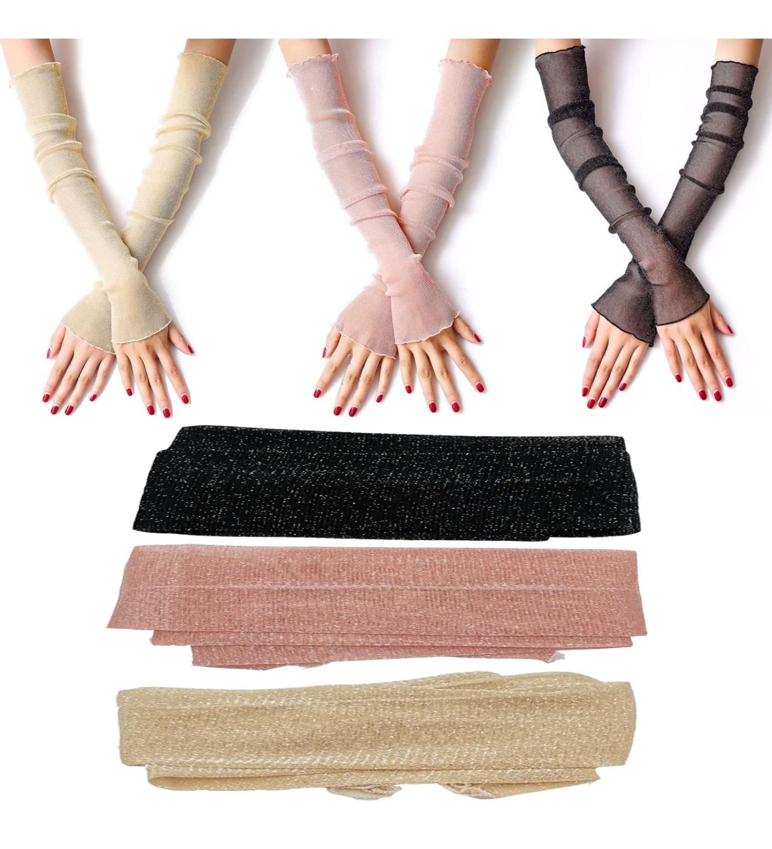 Molyorch Women's Cooling Arm Sleeves - Elastic Anti-Slip UV Protection for Outdoor Sports - 3 Pairs in 3 Colors - Buy Online on GoSupps.com