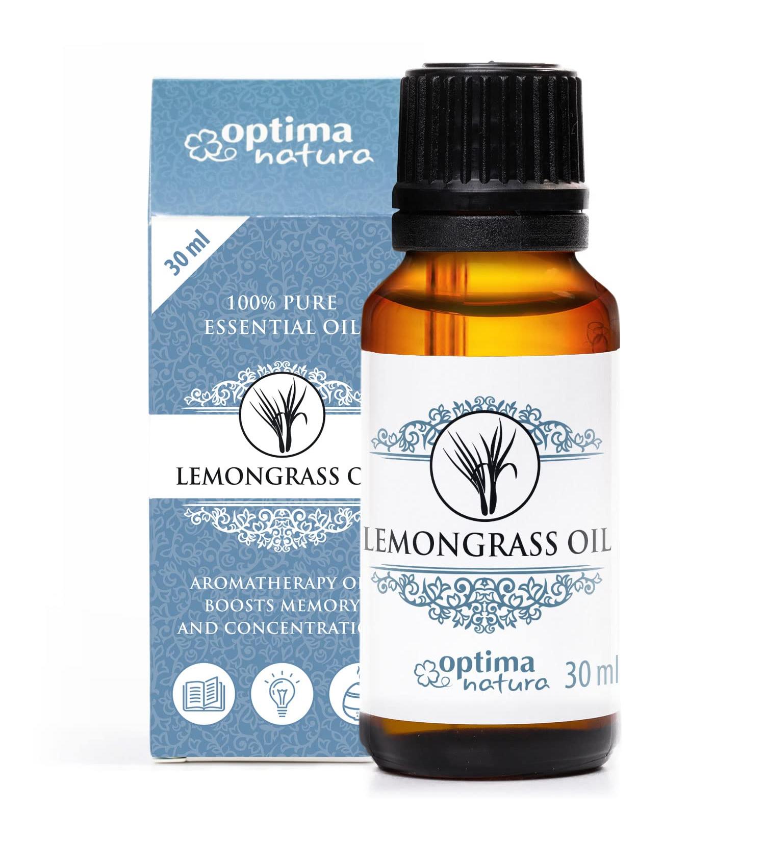Lemongrass Oil 100% Pure Essential Oil for Aromatherapy & Massage | Optima Natura 30ml - Buy Online on GoSupps.com