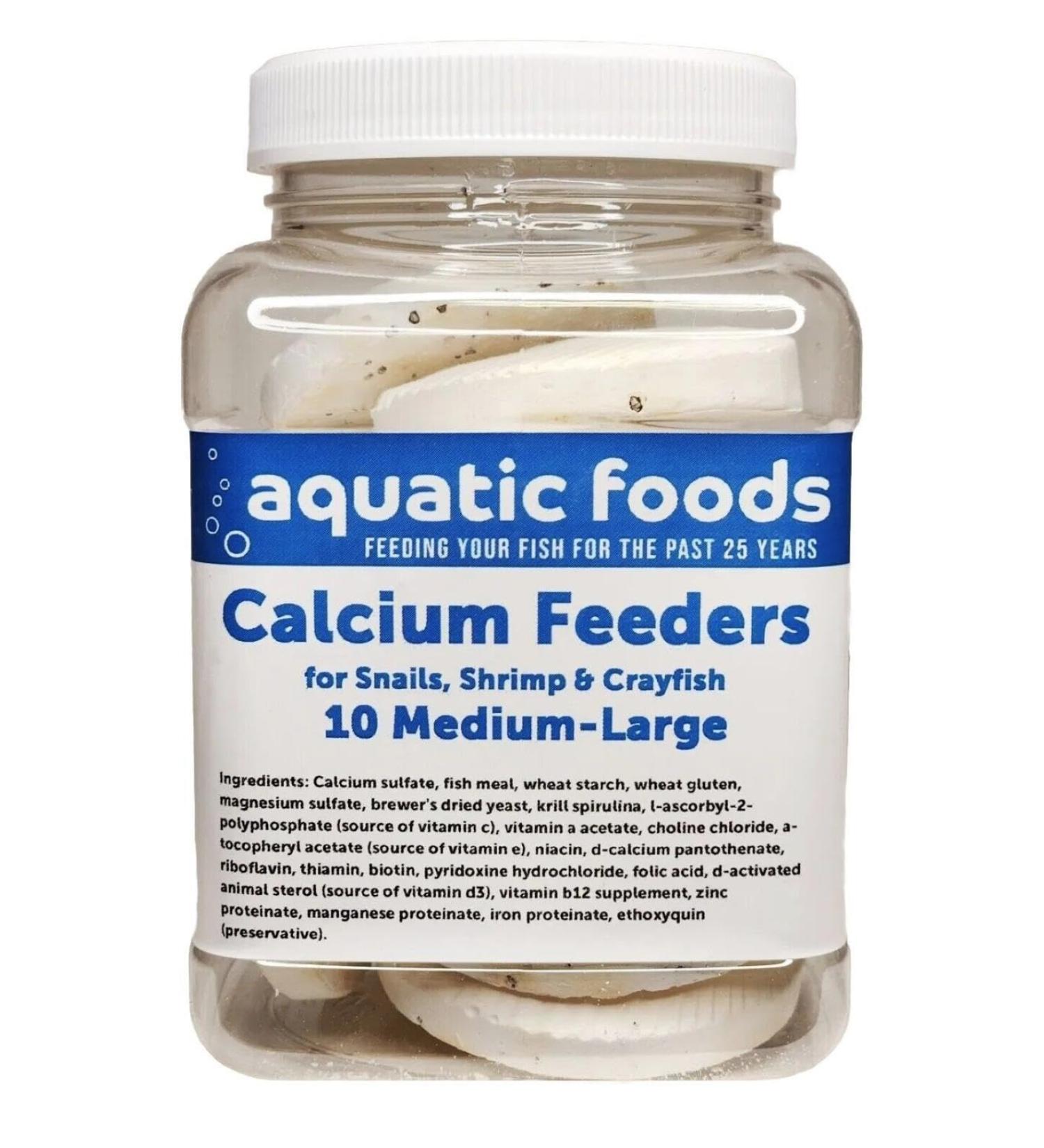 Aquatic Foods Inc. Calcium Feeder Medium-Large Shells. Extra Thick Shells for Shrimp Snails Crabs Crayfish Hermit Crabs and All Tropical Fish 10 Count Jar 10 Count (Pack of 1) - Buy Online on GoSupps.com