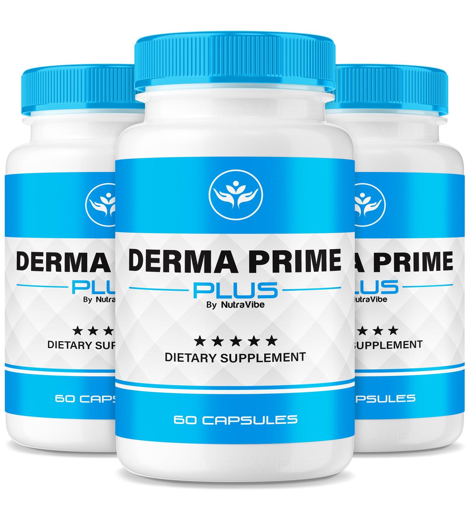 (3 Pack) Derma Prime Plus Pills Daily Clear Face & Skin Balancing Formula with a Clean Natural Formula to Support Hydration Smooth Texture & a Healthy Radiant-Looking Skin (180 Capsules) - Buy Online on GoSupps.com
