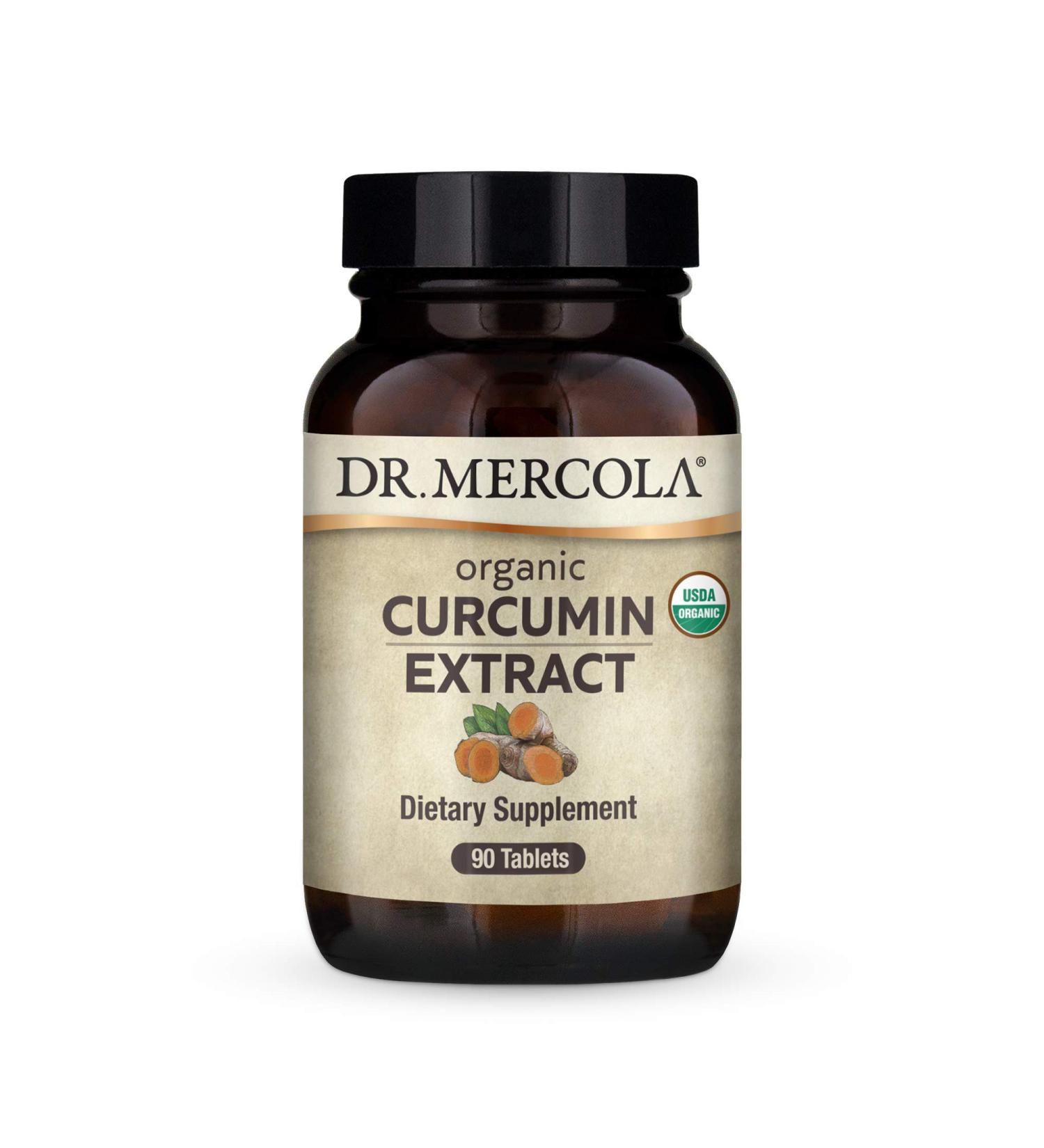 Dr. Mercola Organic Curcumin Extract - 90 Tablets for Natural Health Support - Buy Online on GoSupps.com