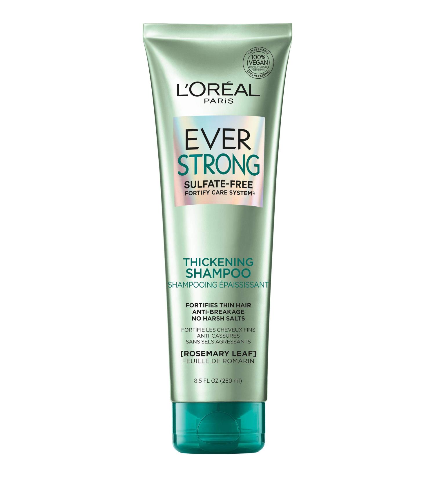 L'Oreal EverStrong Thickening Shampoo with Rosemary 8.5 oz | Strengthen & Volumize Hair - Buy Online on GoSupps.com