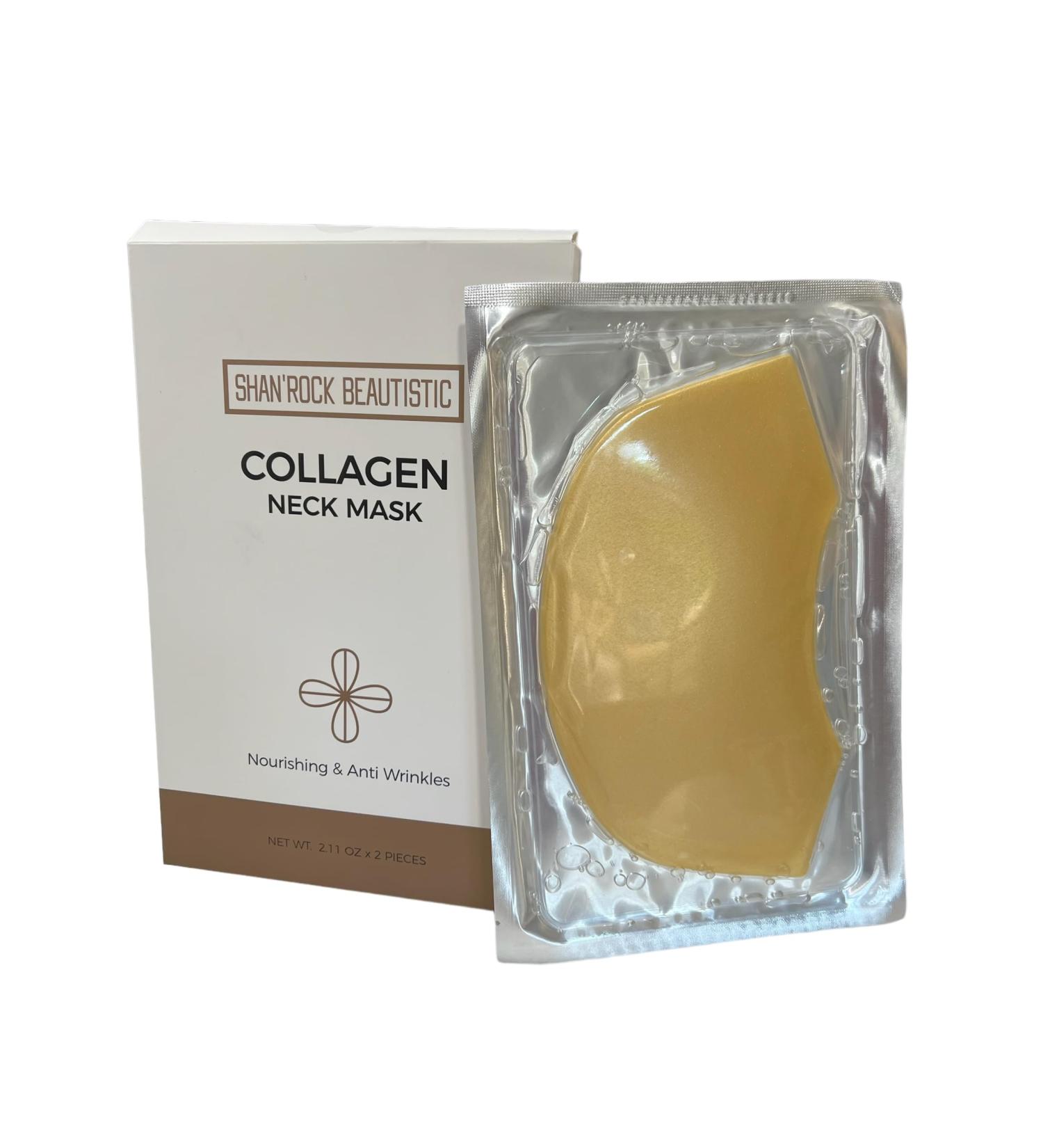 SHAN ROCK BEAUTISTIC 2pc Luxury Collagen Neck Mask - Anti-Wrinkle Hydrating & Anti-Aging Moisturizer for Rejuvenation & Tightening - Buy Online on GoSupps.com
