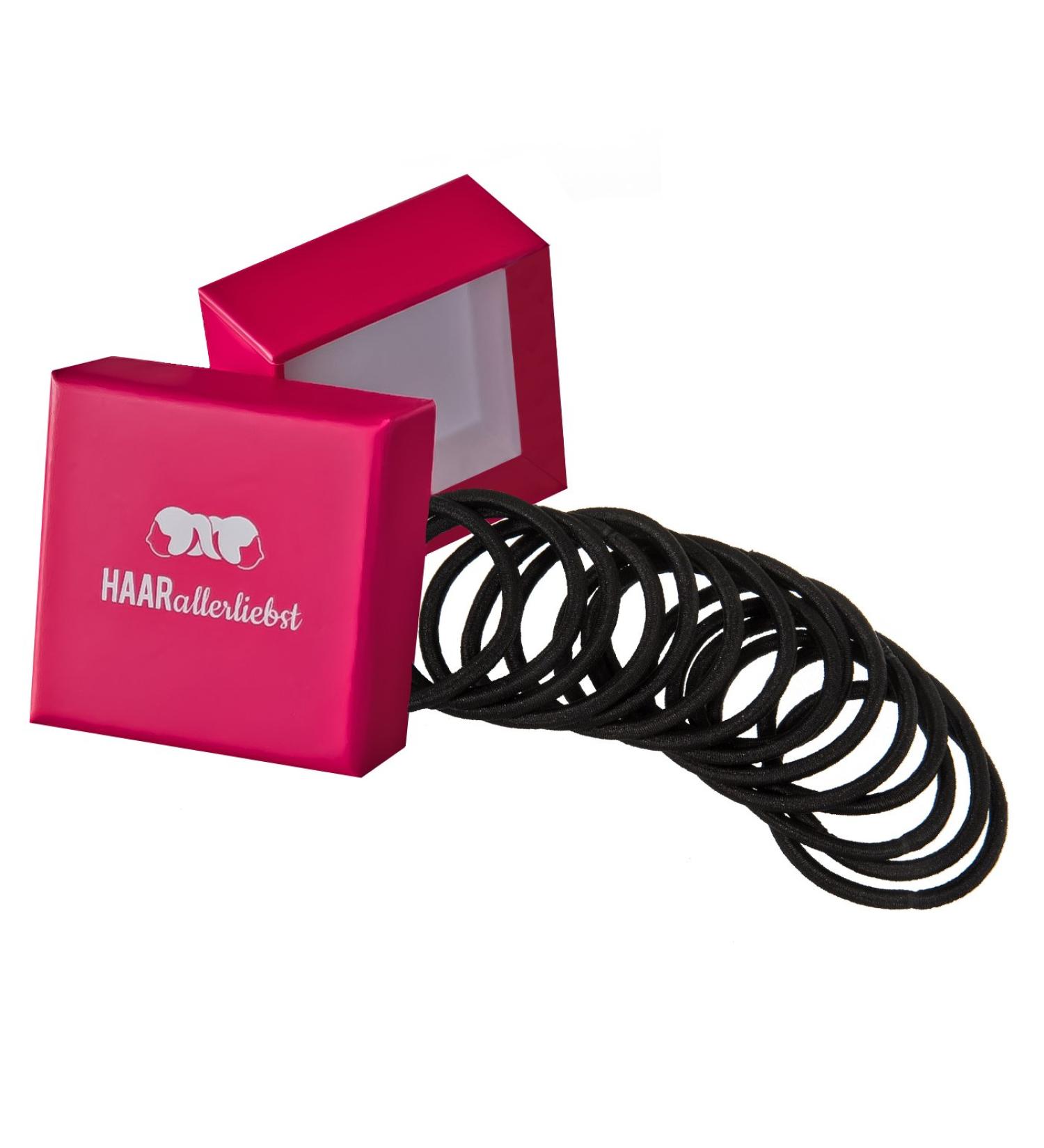 Hair -like loved 20 pieces thick black hair tie for dark hair metal -free braid gum black for women girls and men inclined box for storing hair jewelry hair tie & hair bands box color: pink