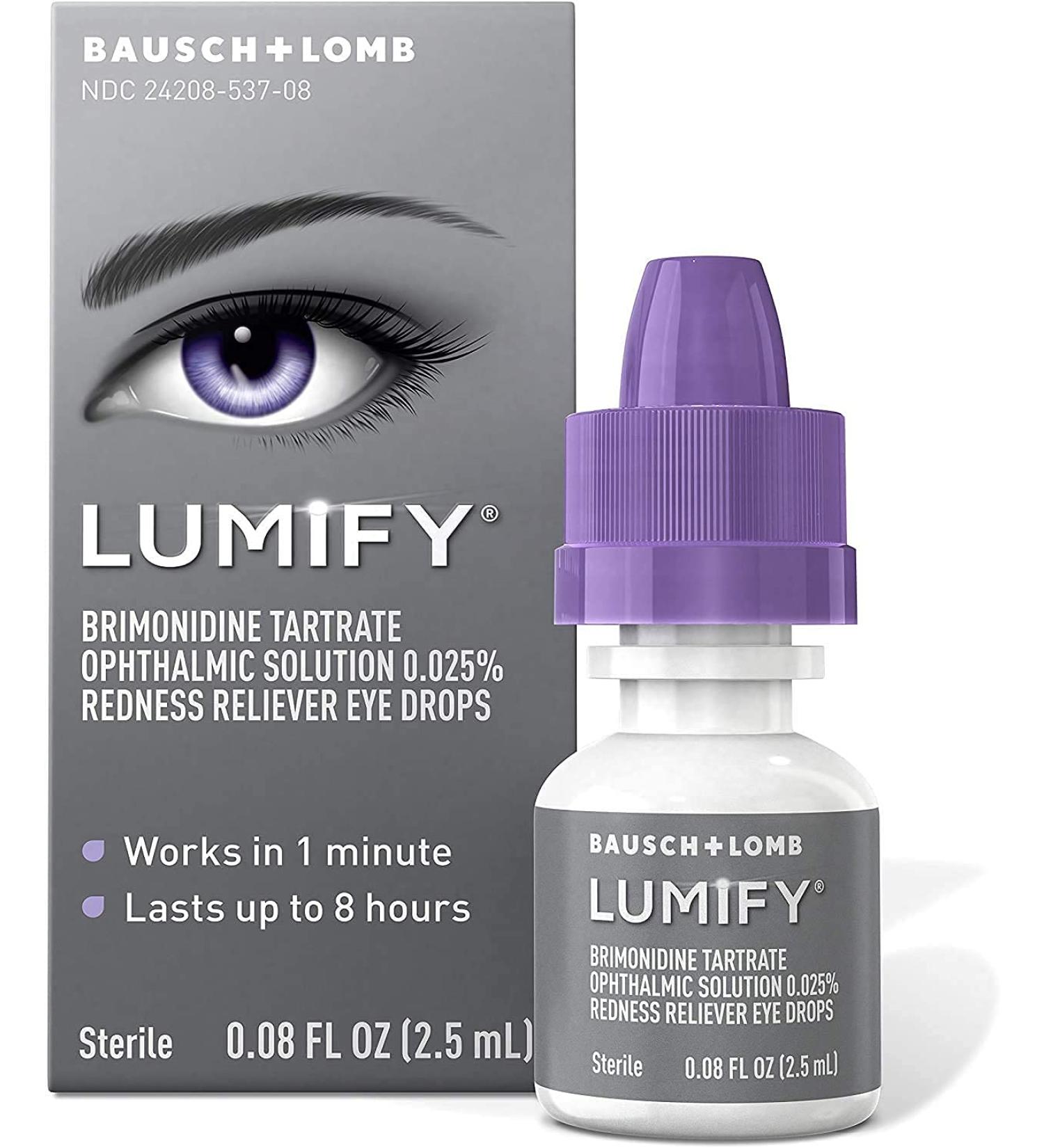 Bausch + Lomb Lumify Eye Drops (Pack of 2) - Fast-Acting Redness Relief - Buy Online on GoSupps.com