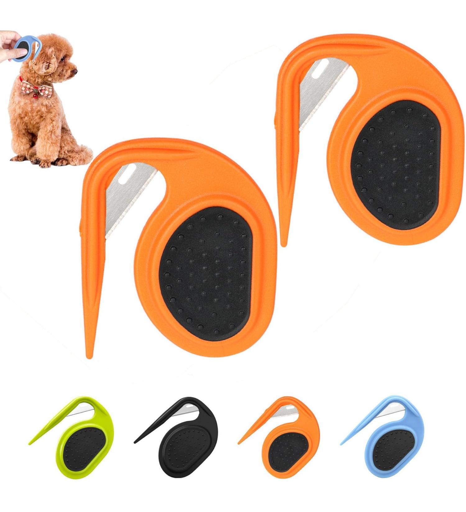 Pet Knotting Comb for Cats - Steel Blade De-Filter Knife & Fur Splitter | Grooming Tools in Orange - Buy Online on GoSupps.com