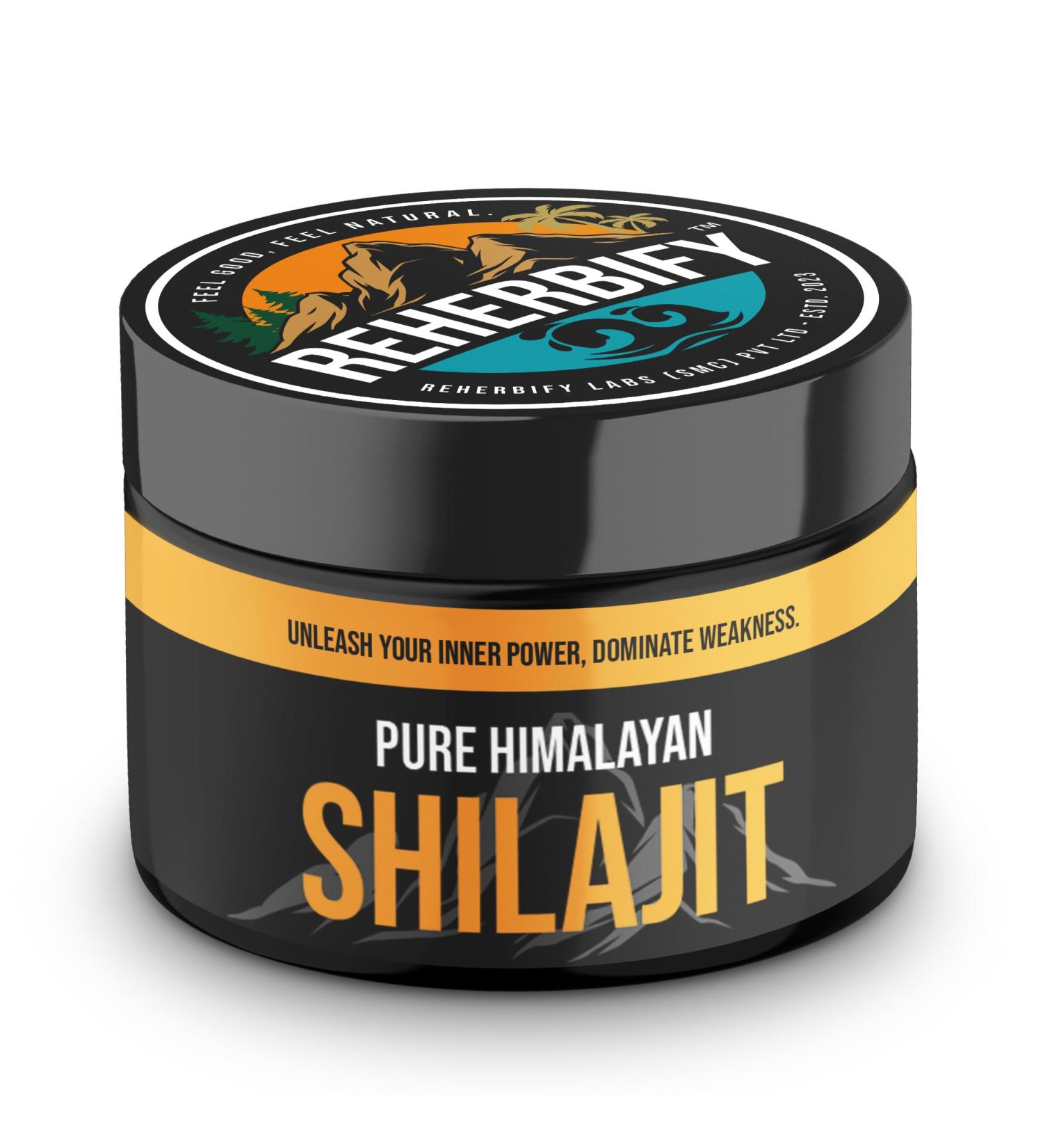 ReHerbify Shilajit Supplement - 0.52 OZ | Authentic Himalayan Organic Resin with Fulvic & Humic Acid | Lab Tested Ayurvedic Formula - Buy Online on GoSupps.com