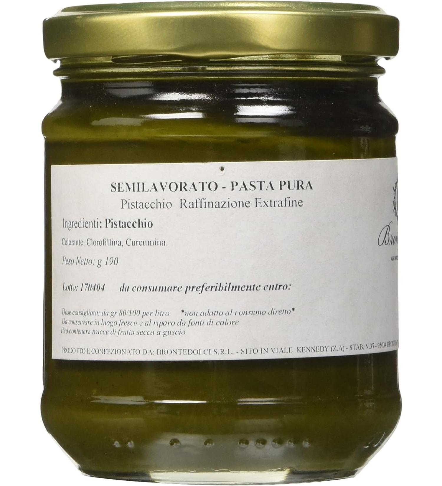 Brontedolci - Pure Paste 100% Green Pistachio Etna Gr. 190 - Buy Online on GoSupps.com