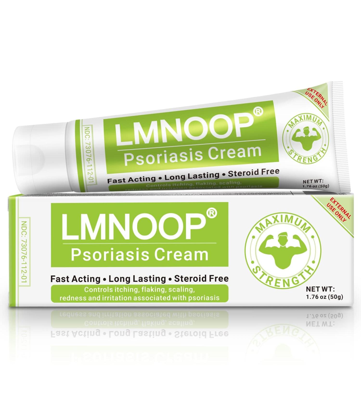 LMNOOP Psoriasis Cream - Maximum Strength Treatment for Psoriasis, Dermatitis, Rash - Fast Relief for Dry, Irritated Skin - 1.76 oz - Buy Online on GoSupps.com