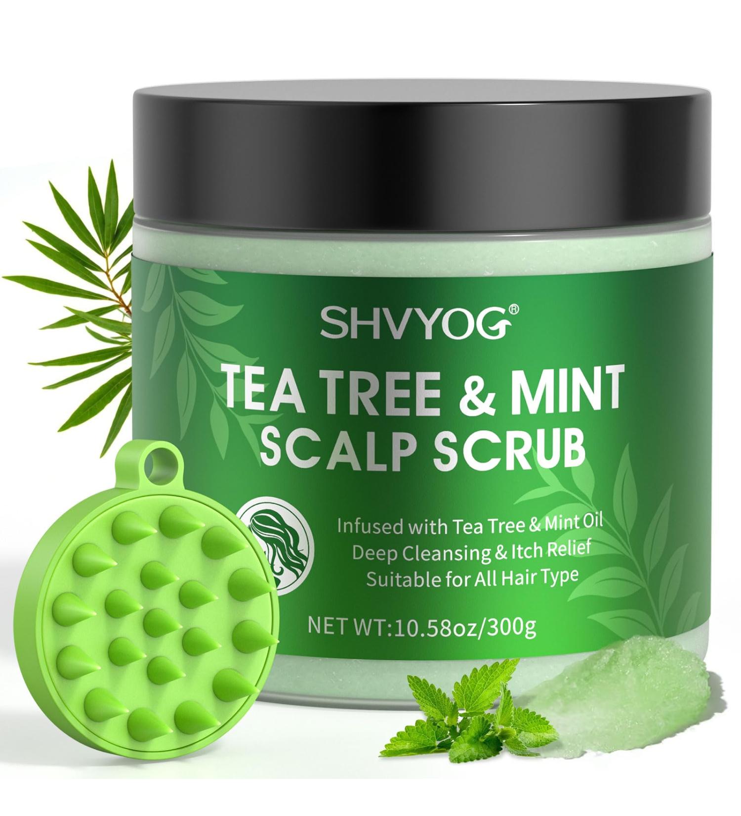 Gommage du Cuir Chevelu L'Arbre Th Gommage du Cuir Chevelu la Menthe Nettoyage du Cuir Chevelu Shampoing L'Arbre Th Anti-Chute de Cheveux Masseur de T Te Cadeau de F Te des M Res - Buy Online on GoSupps.com