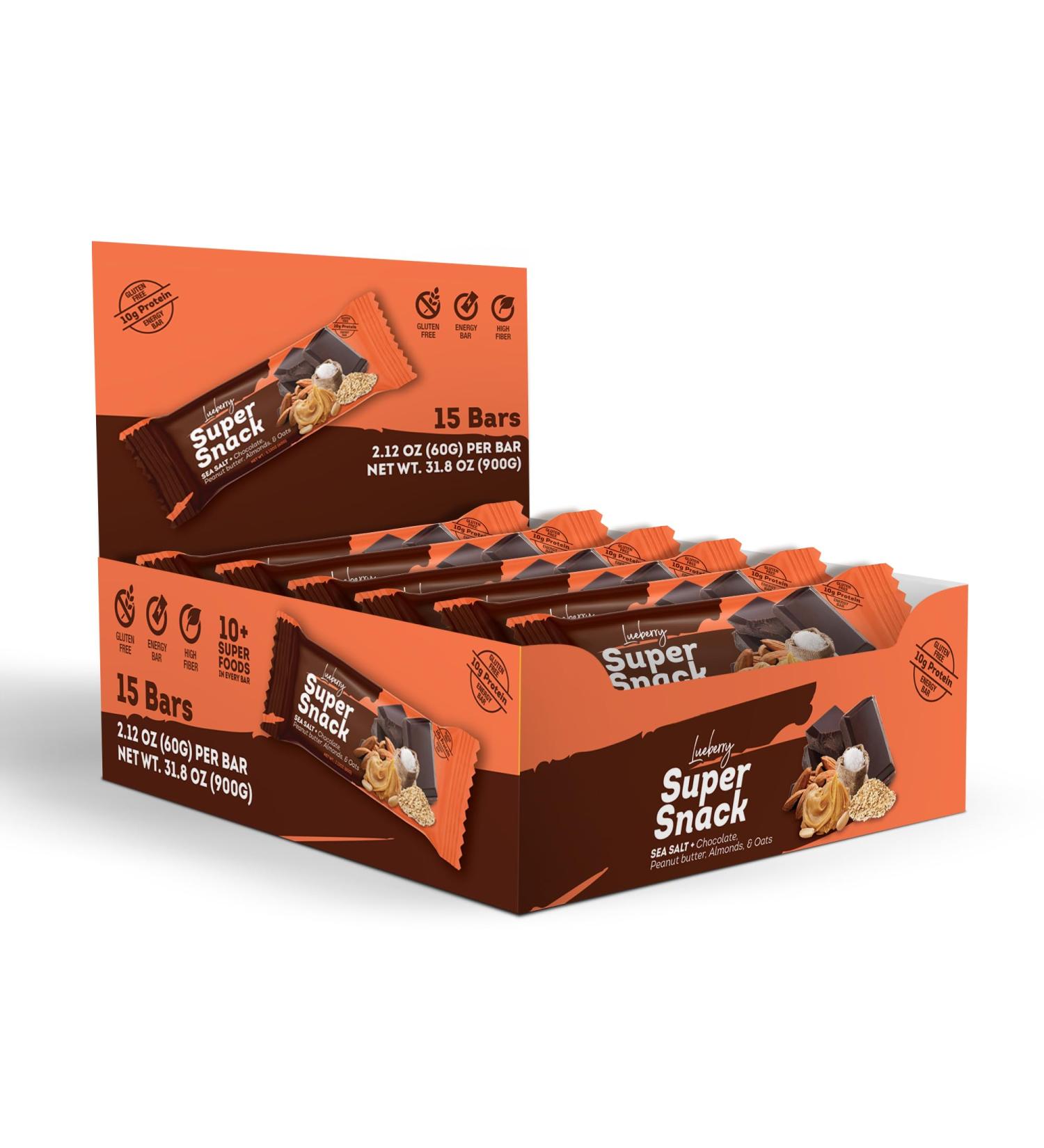 Lueberry Super Snack Bar - Sea Salt 31.8oz (15 Bars) Sea Salt 15 bars