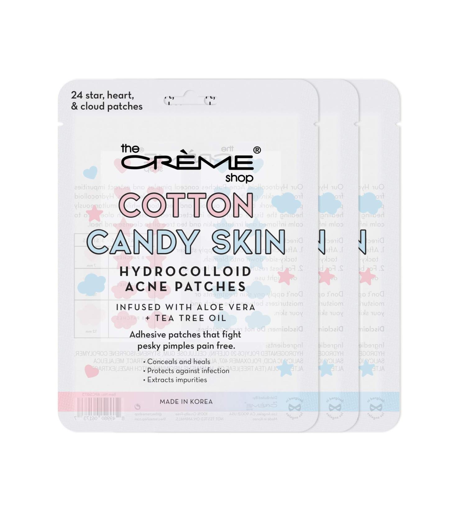 The Cr me Shop Cotton Candy Skin Hydrocolloid Acne Patches with Salicylic Acid - 72 Patches - Buy Online on GoSupps.com