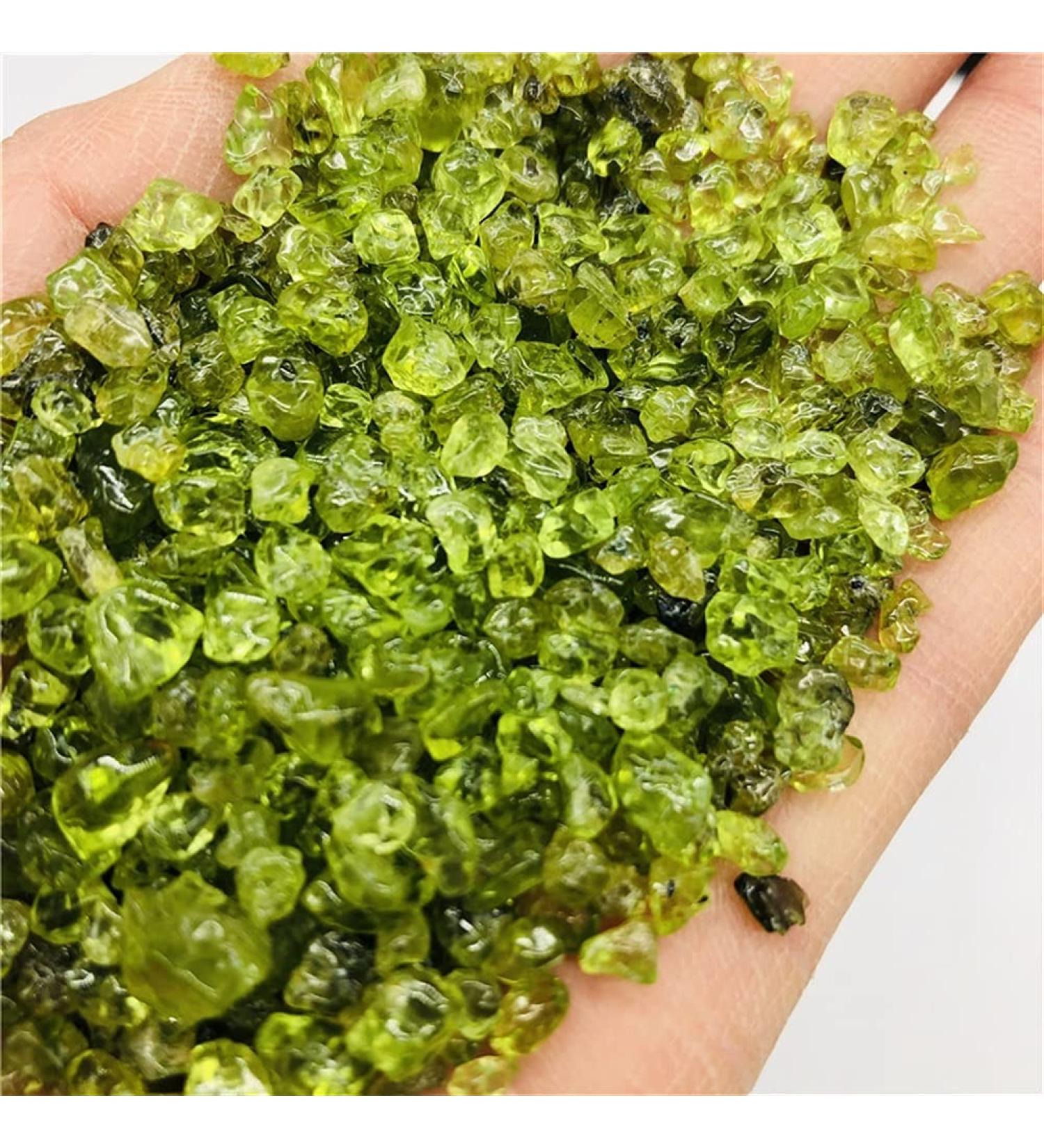 100g Natural Peridot Quartz Crystal Stone Rock Chips LuckyNatural Stones Minerals th Decoration Furnishing Natural Stones Reiki Crystal Stone - Buy Online on GoSupps.com