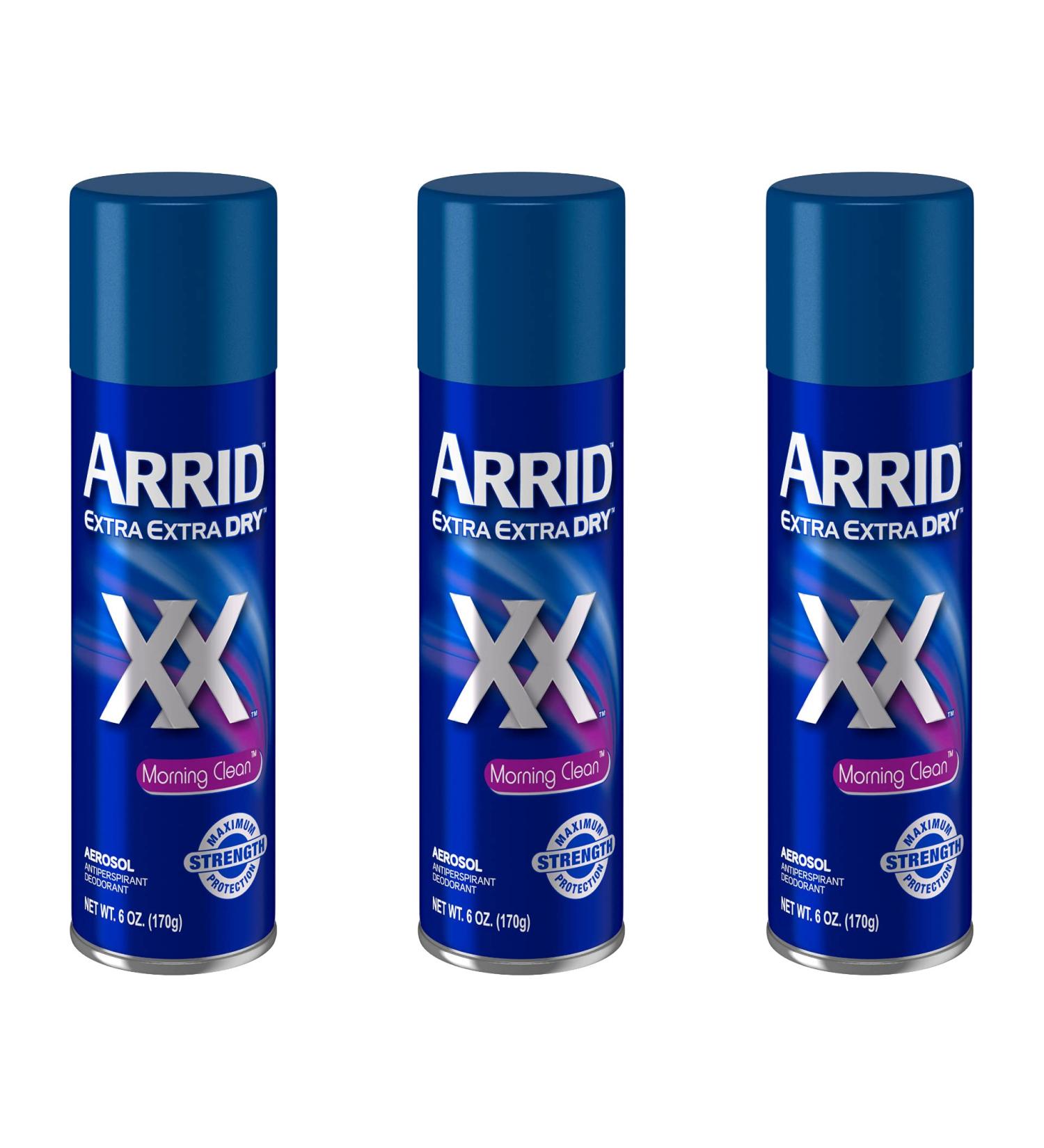 Arrid XX Morning Clean Aerosol Spray Antiperspirant & Deodorant - 6 oz, Pack of 3 - Buy Online on GoSupps.com