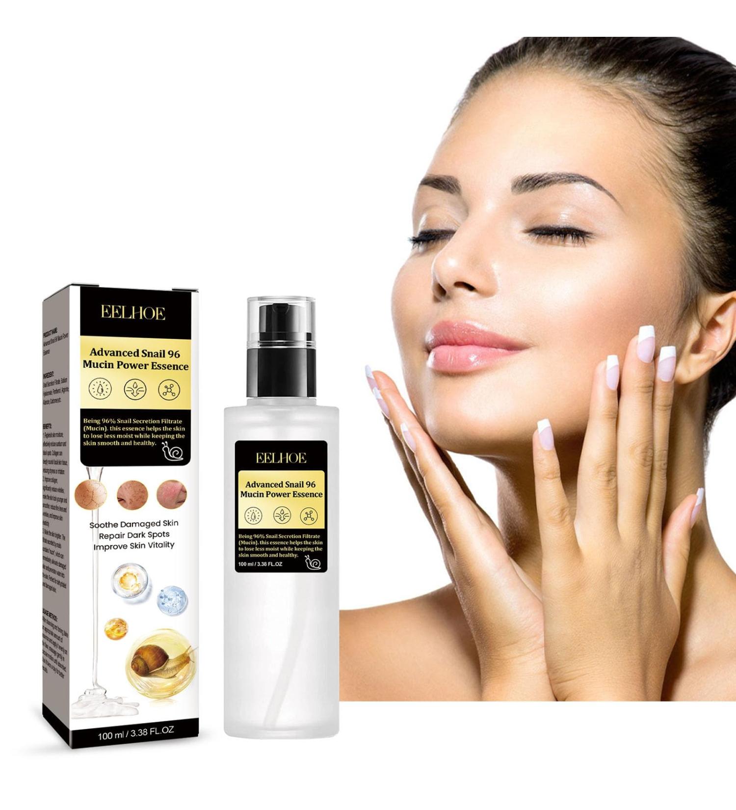 Snail Mucin Serum Snail Serum Essence Facial Serum Hydrating Serum for Face with Snail Secretion Filtrate for Dull Skin & Fine Lines 100ML - Buy Online on GoSupps.com
