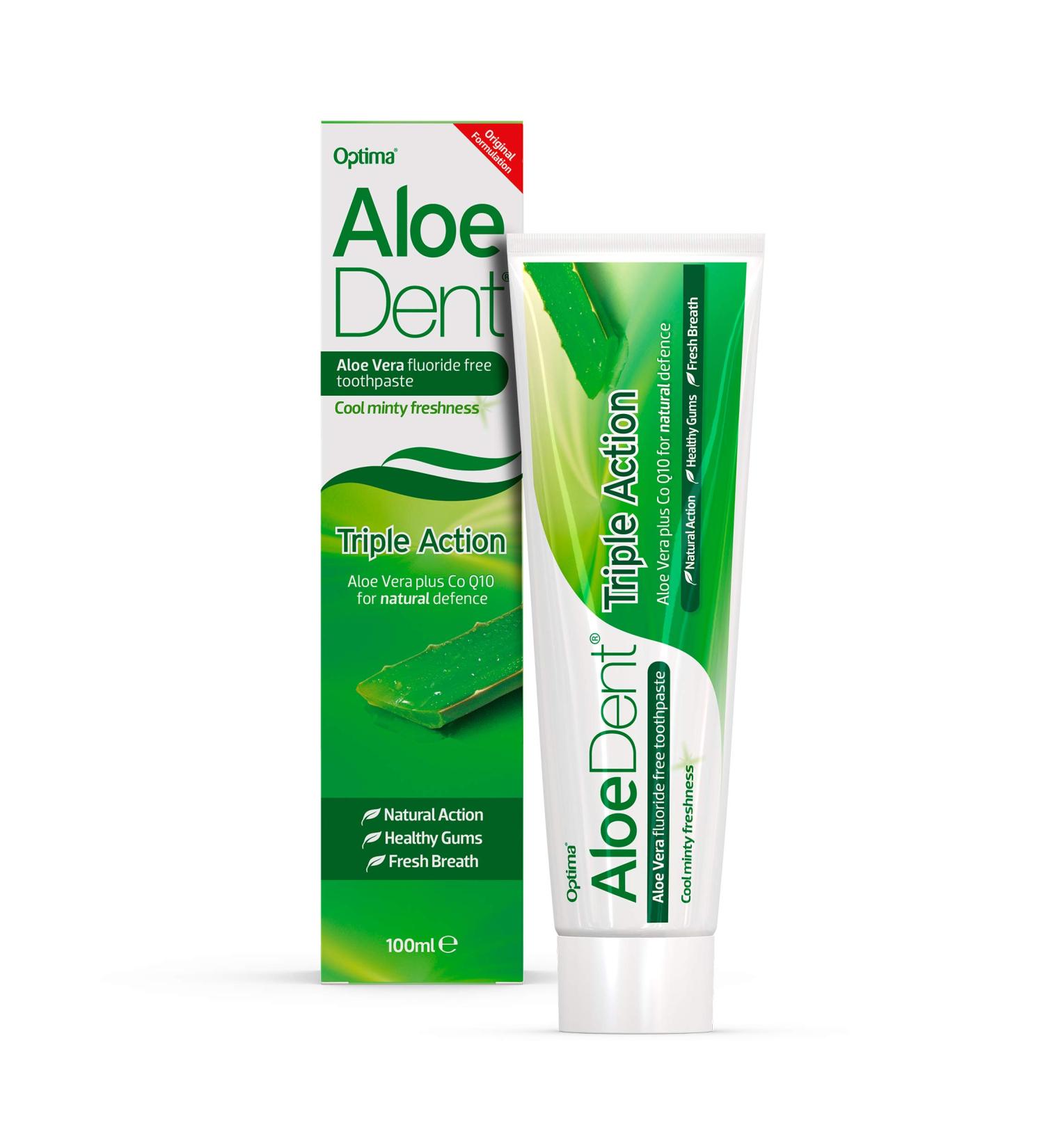 Optima Aloedent Triple Action Toothpaste 100 ml - Pack of 3 - Buy Online on GoSupps.com