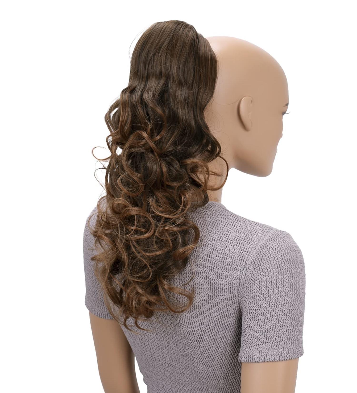 CAISHA 45cm Long Hair Part Braid Ponytail Hair Extension - Voluminous Brown Mix #4T30 PH12 for Stunning Styles - Buy Online on GoSupps.com