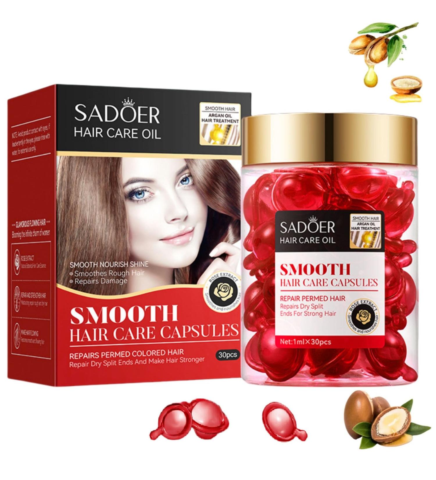 Hair Oils Hair Treatment Serum Vitamin Serum Oils Capsule Moroccan Macadamia Hair Repair Essence for Dry Damaged Hair Healthier Smooth and Silky  - Buy Online on GoSupps.com