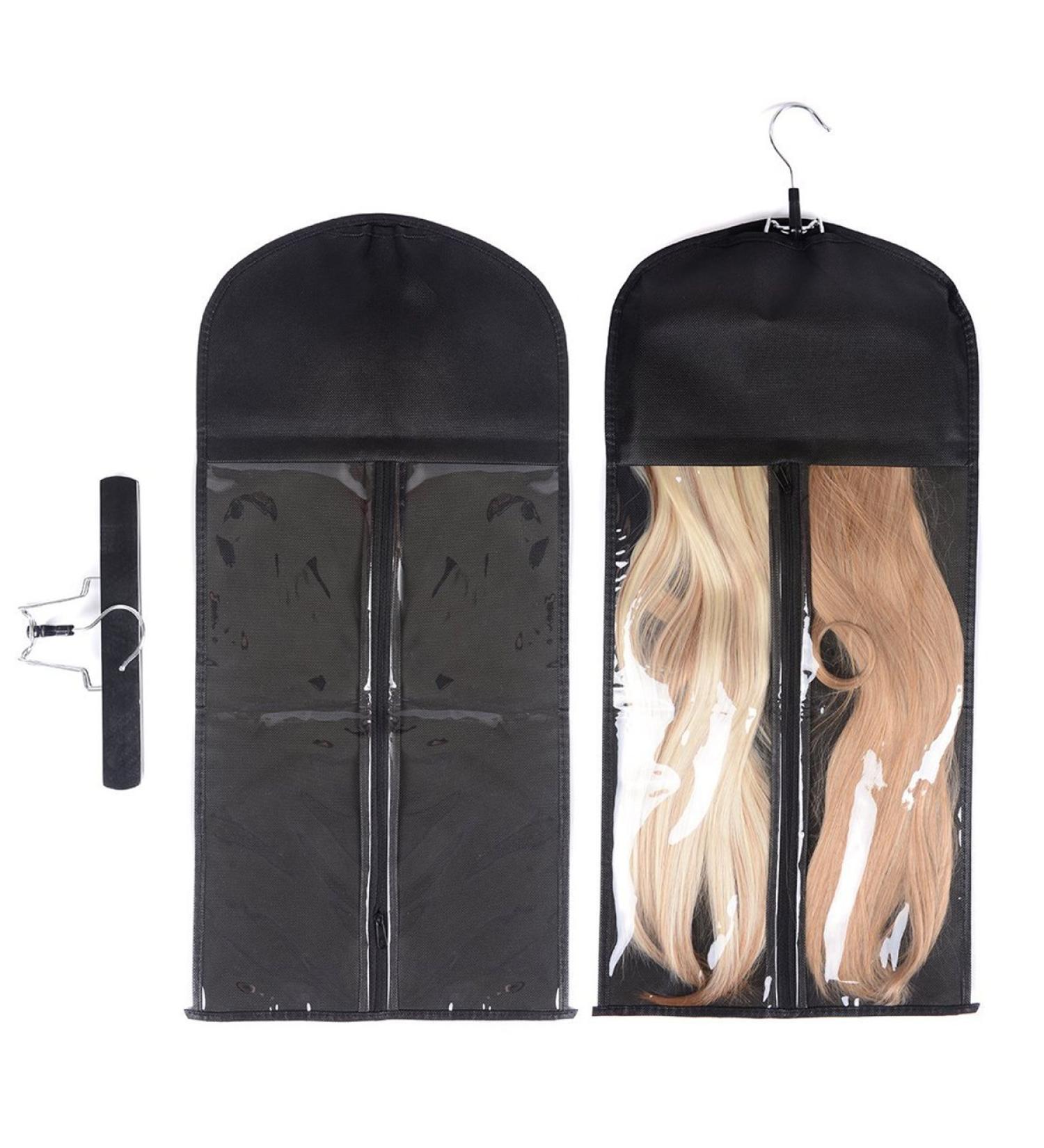 Modpion Double-Sided Anti-Slip Hair Extension Hanger with Portable Protection Bag - Black | 1 Count - Buy Online on GoSupps.com