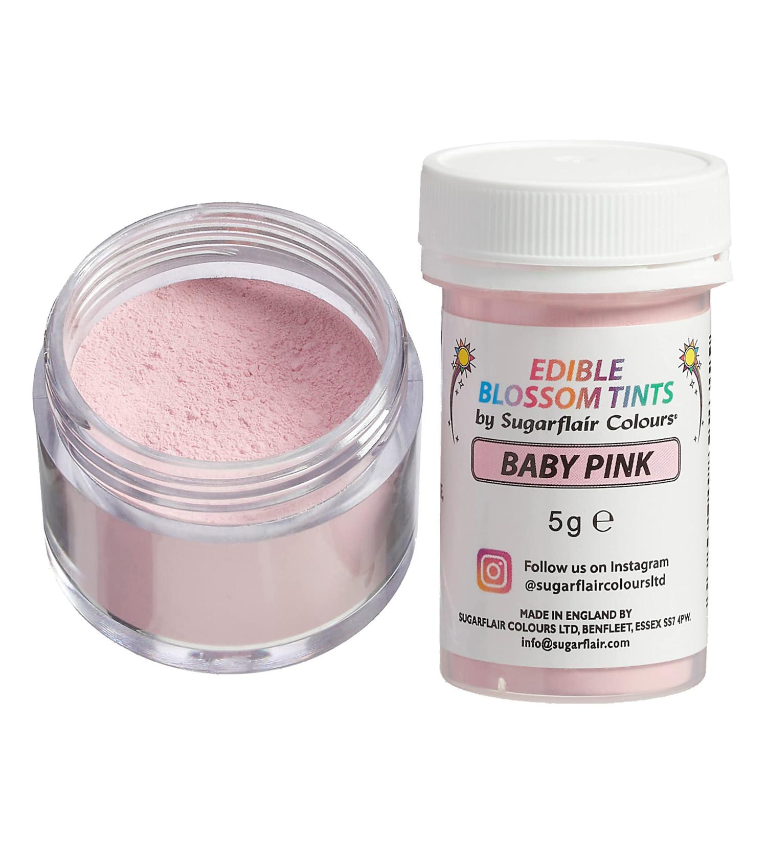Sugarflair Baby Pink Food Colouring Powder Dust Use on Cake Surfaces Decorations or Colour Sugarpaste Fondant Icing Chocolate Buttercream Royal Icing Macarons and More! - 5g