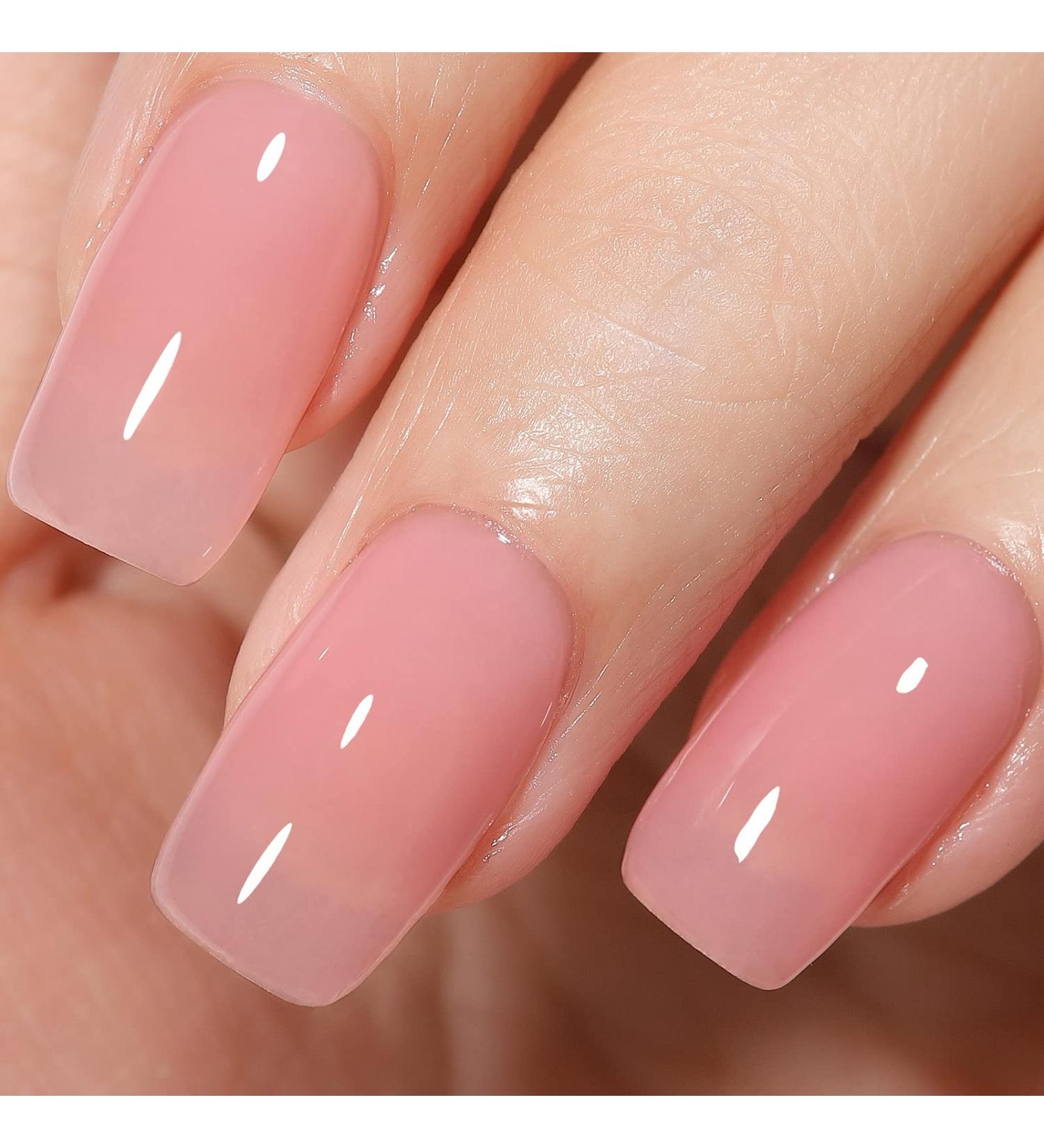 AILLSA Nude Jelly Gel Polish - Sheer Pink Translucent UV Gel for French Manicure 0.51 Fl Oz - Buy Online on GoSupps.com