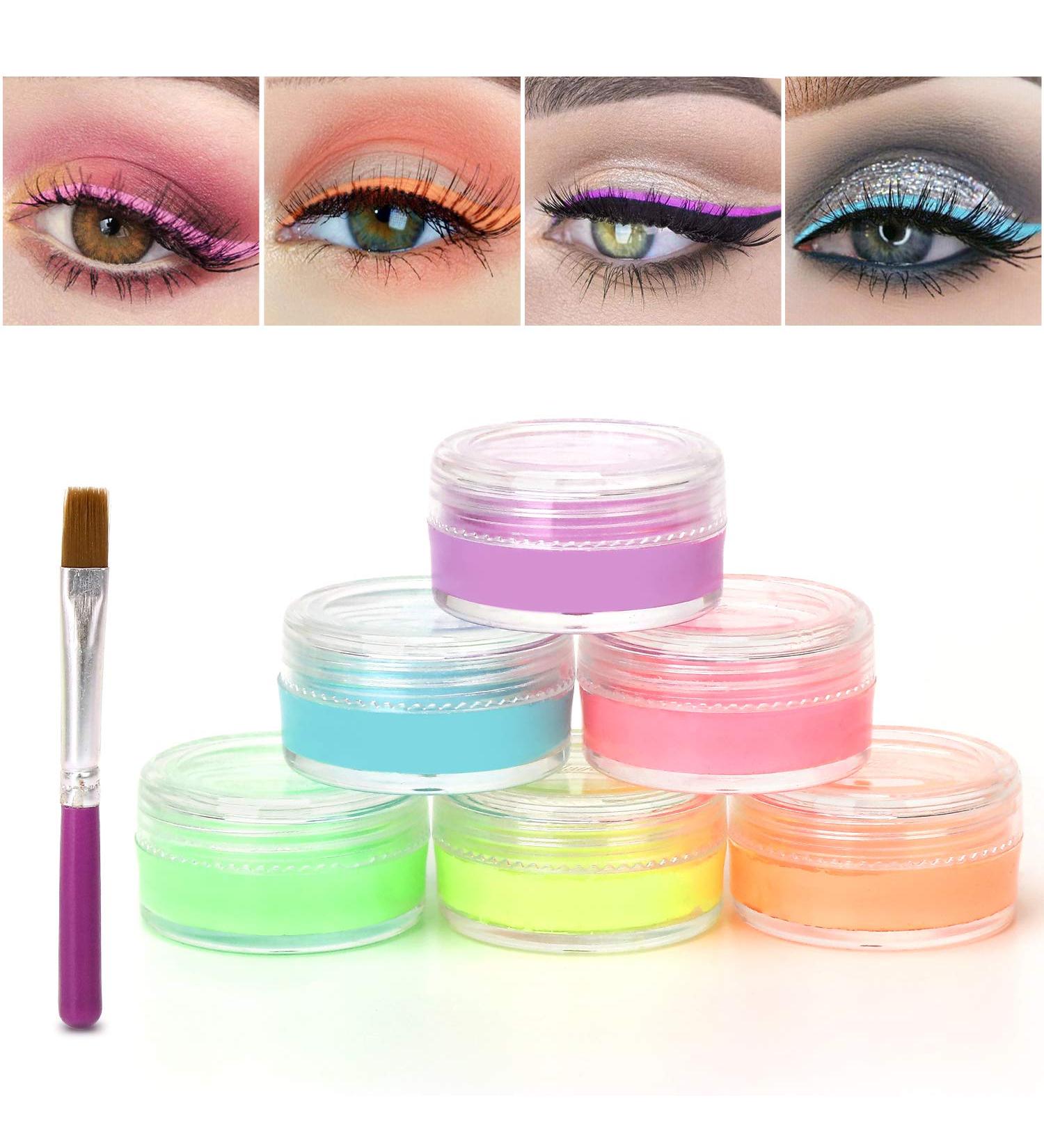 Maydear 6 Colors Water Activated Eyeliner Gel Set: UV Blacklight Body Face Paint Makeup - Light Color Set - Buy Online on GoSupps.com