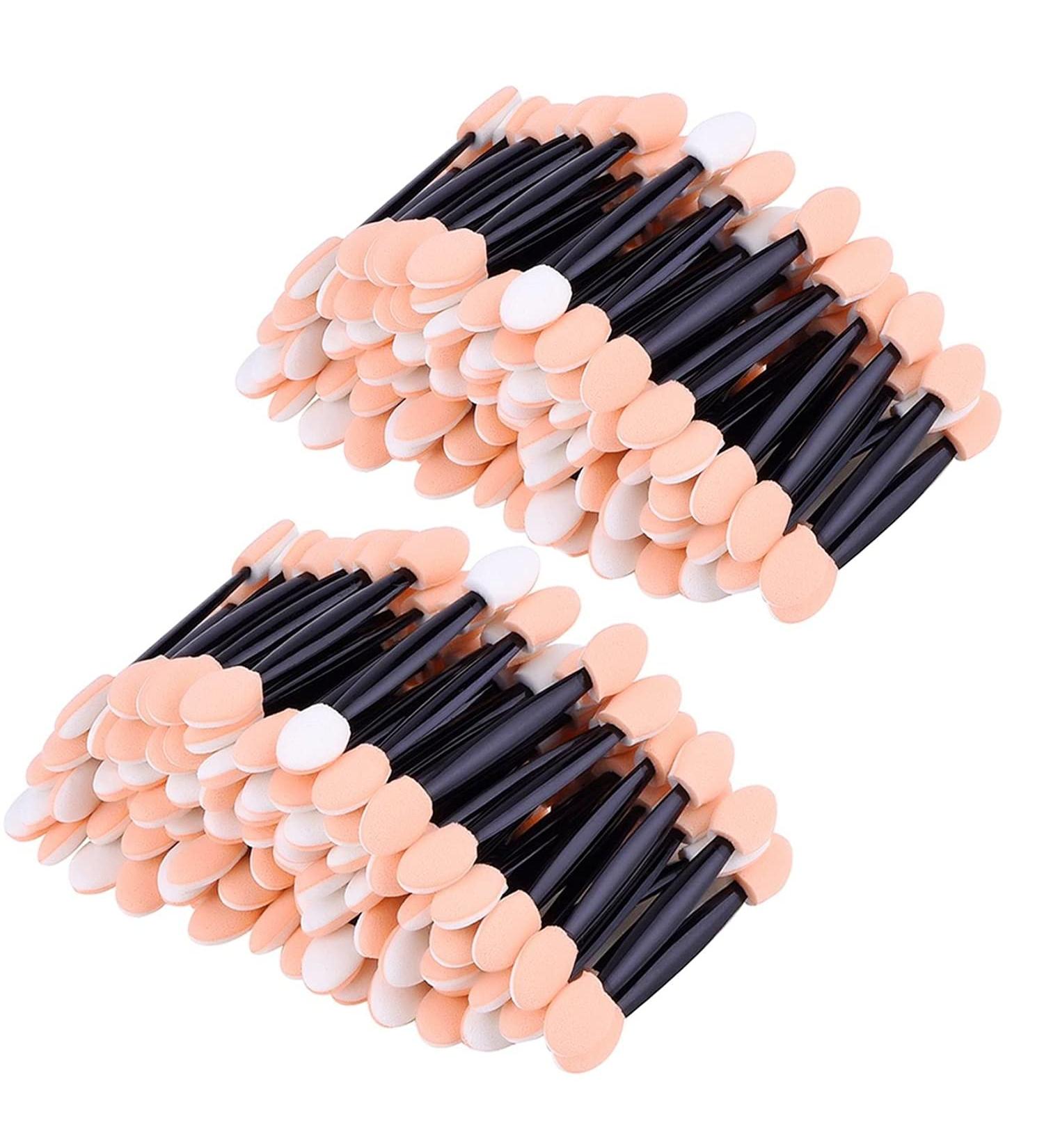 JZK 200 Disposable Sponge Eyeshadow Brushes - Double Ended Applicators for Women & Girls | Ideal for Makeup & Travel - Buy Online on GoSupps.com