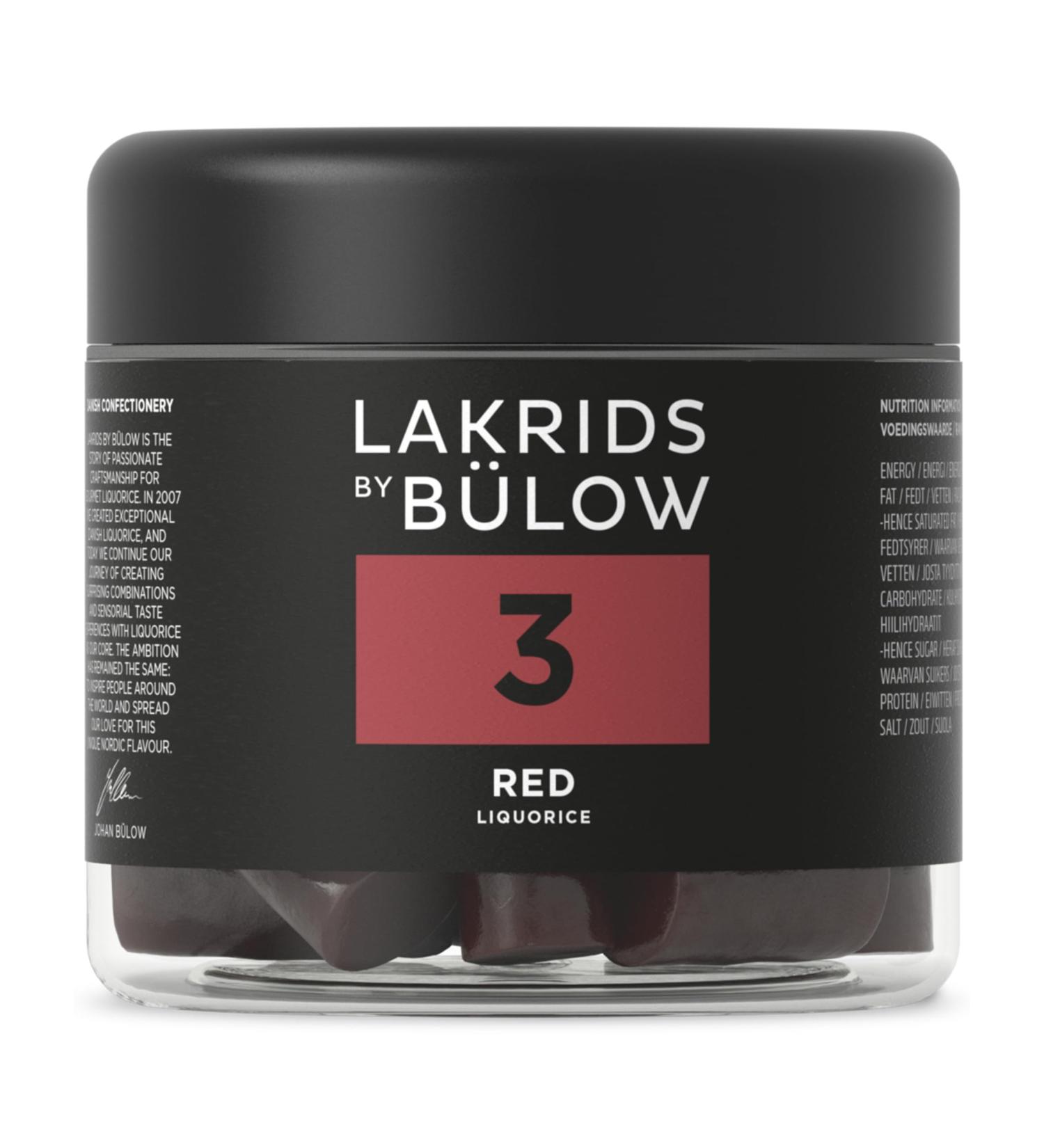 Lakrids by B low 3 - Red 150g | Vegan Gourmet Licorice | Gluten-Free & Gelatin-Free | Made in Denmark | Eco-Friendly Packaging - Buy Online on GoSupps.com