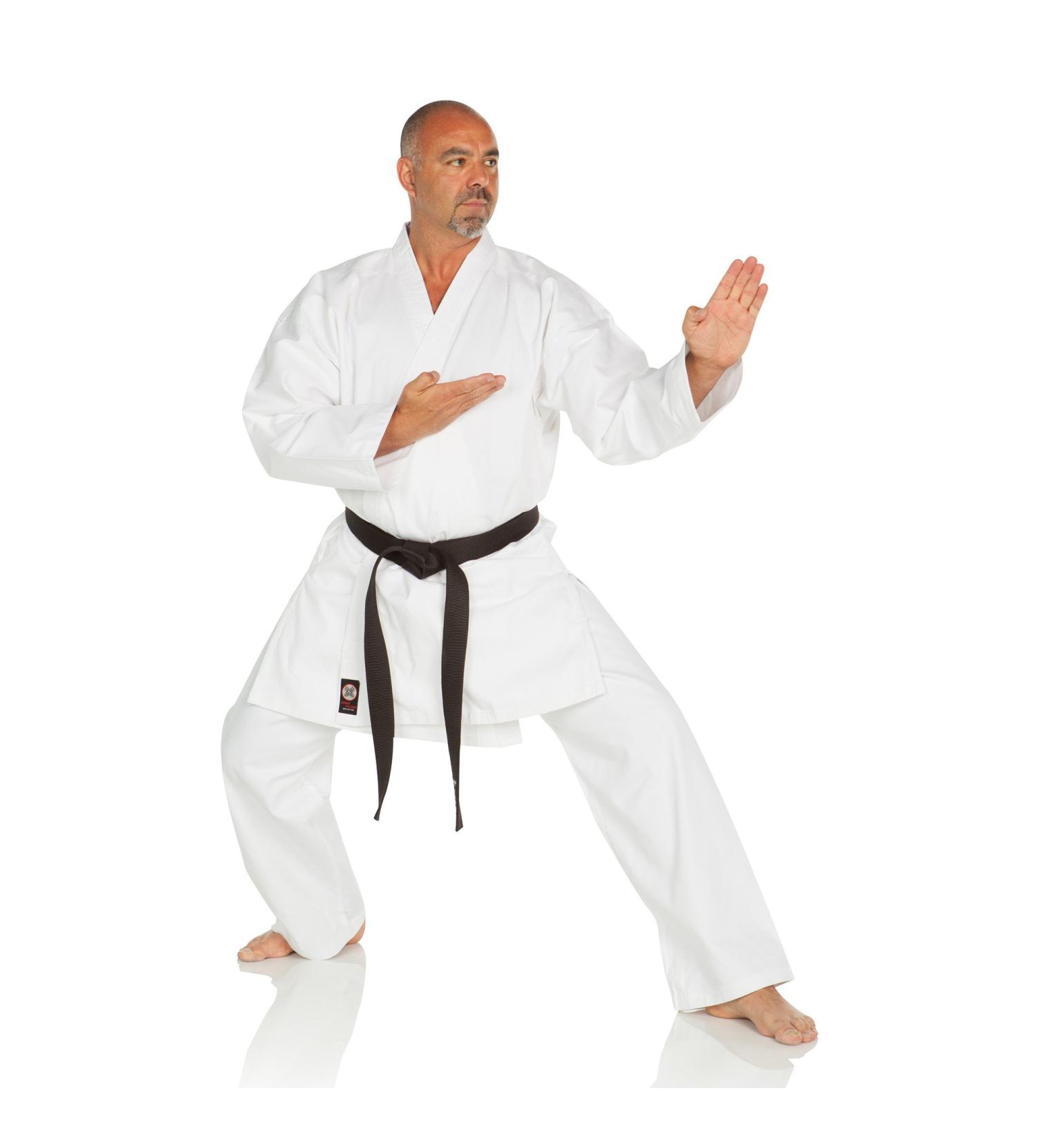 Ronin Medium Weight Karate GI Middleweight Martial Arts Karate Uniform - 9.5 oz Cotton, White Belt Included White 5