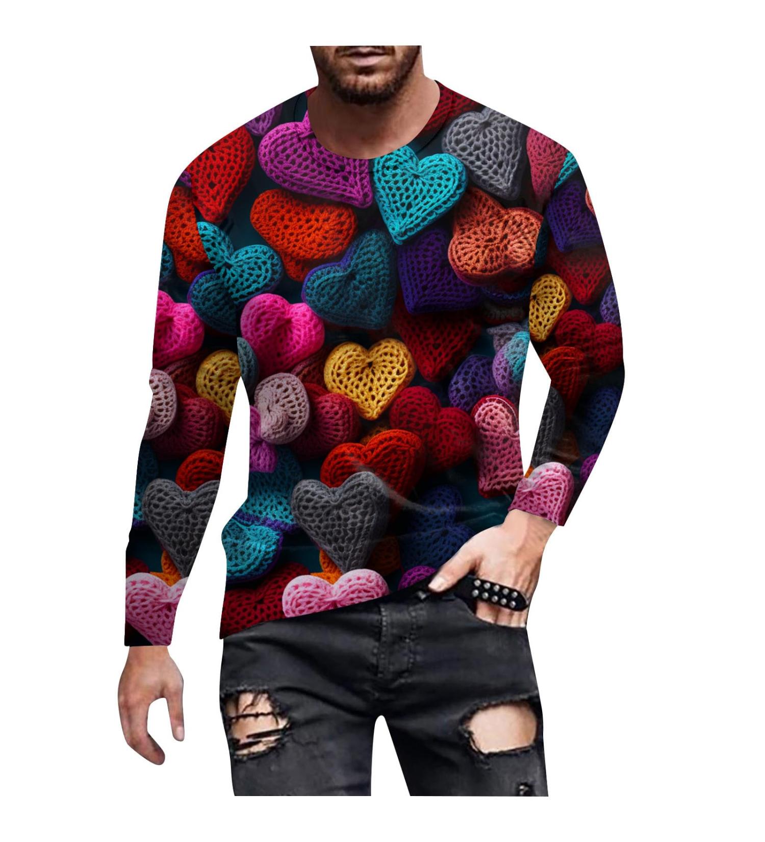 Men's Long Sleeve Tunic Sweatshirts - Comfy Designer Blouse Pullover Tee - Blue X-Large Fashion Top - Buy Online on GoSupps.com