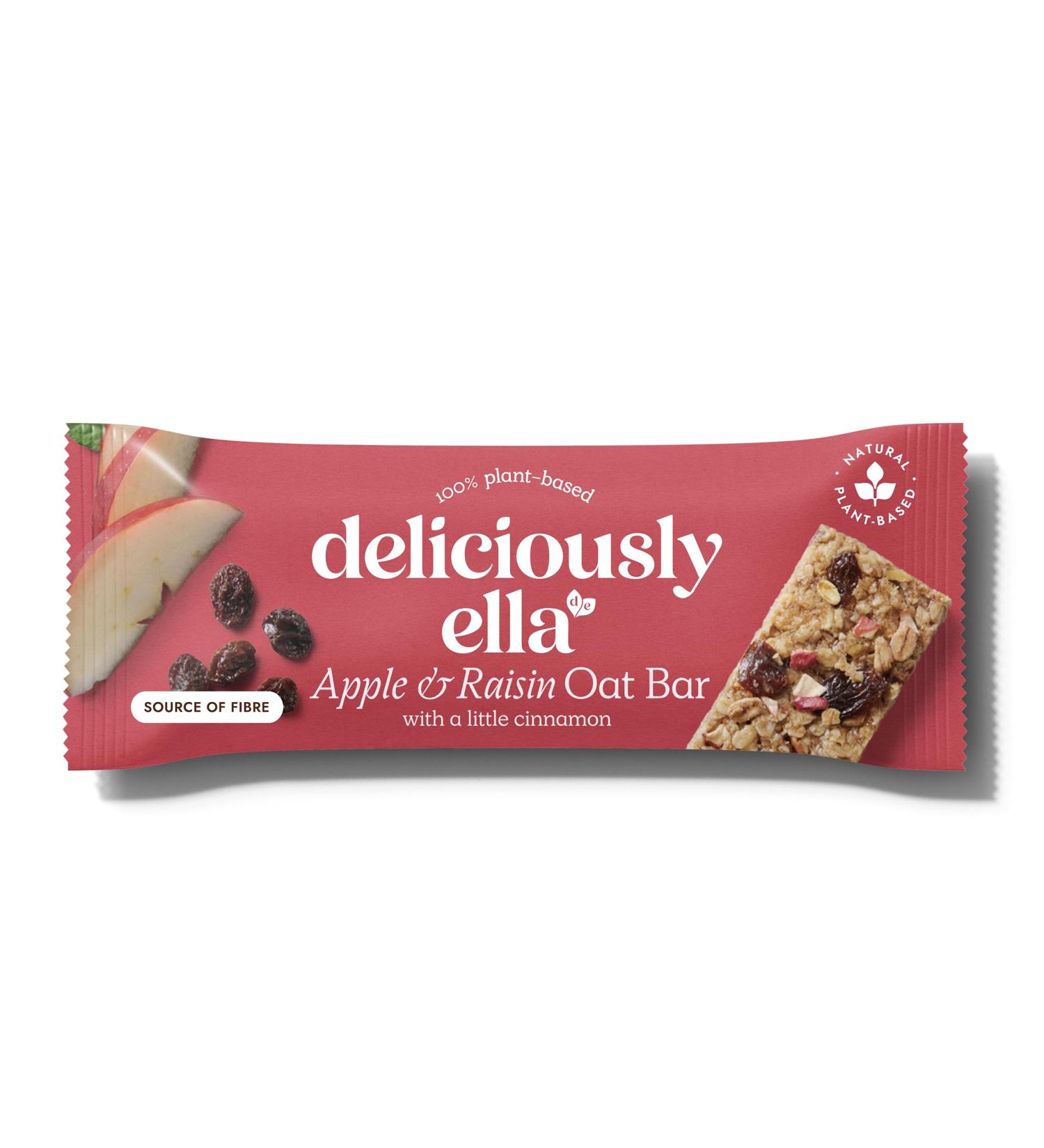 Deliciously Ella Oat Bars (16 x 50g) - Apple & Raisin Flavor | Healthy Snack Option - Buy Online on GoSupps.com